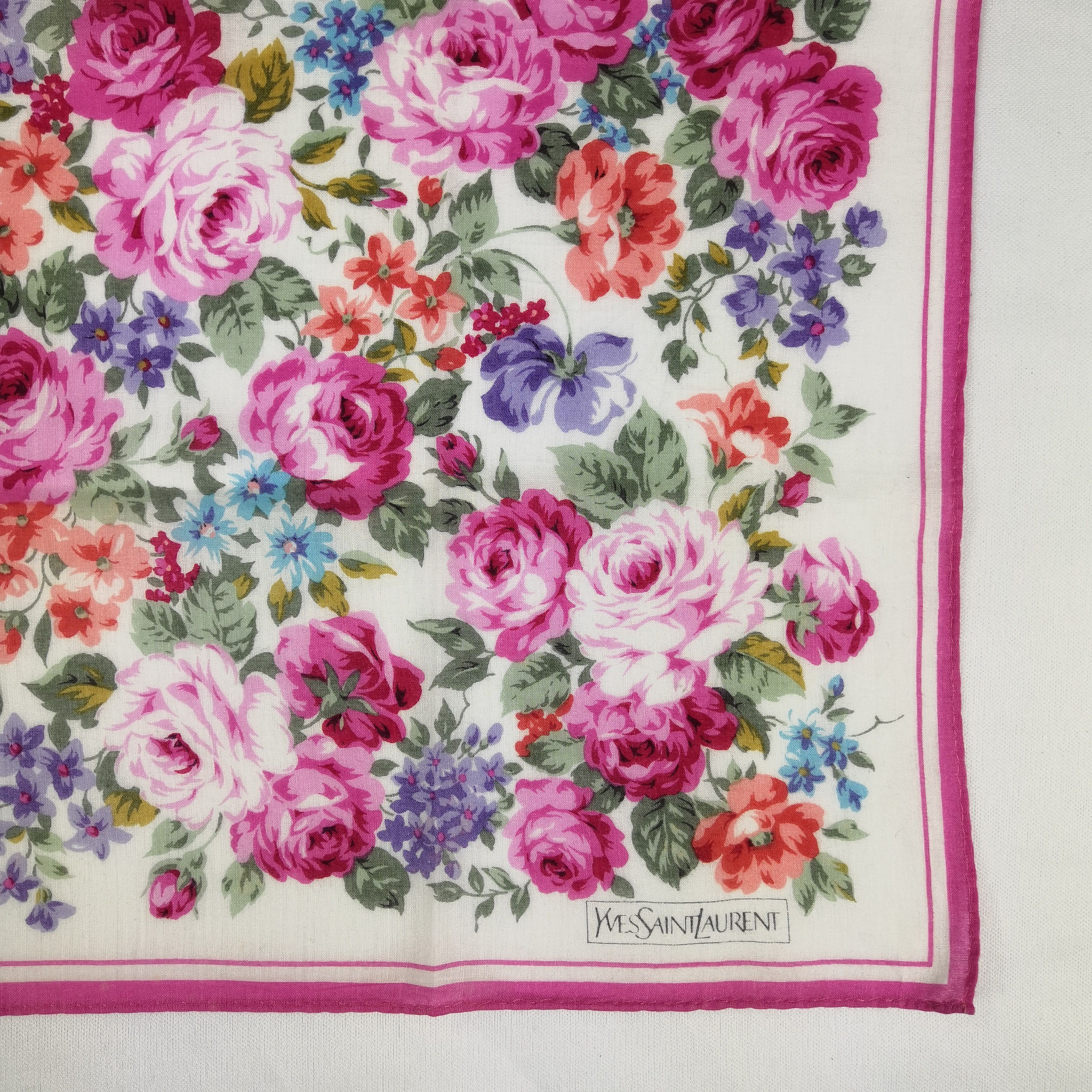 Vintage × Yves Saint Laurent YSL Handkerchief Neckerchief Yves Saint Laurent Bandana Size ONE SIZE - 4 Thumbnail
