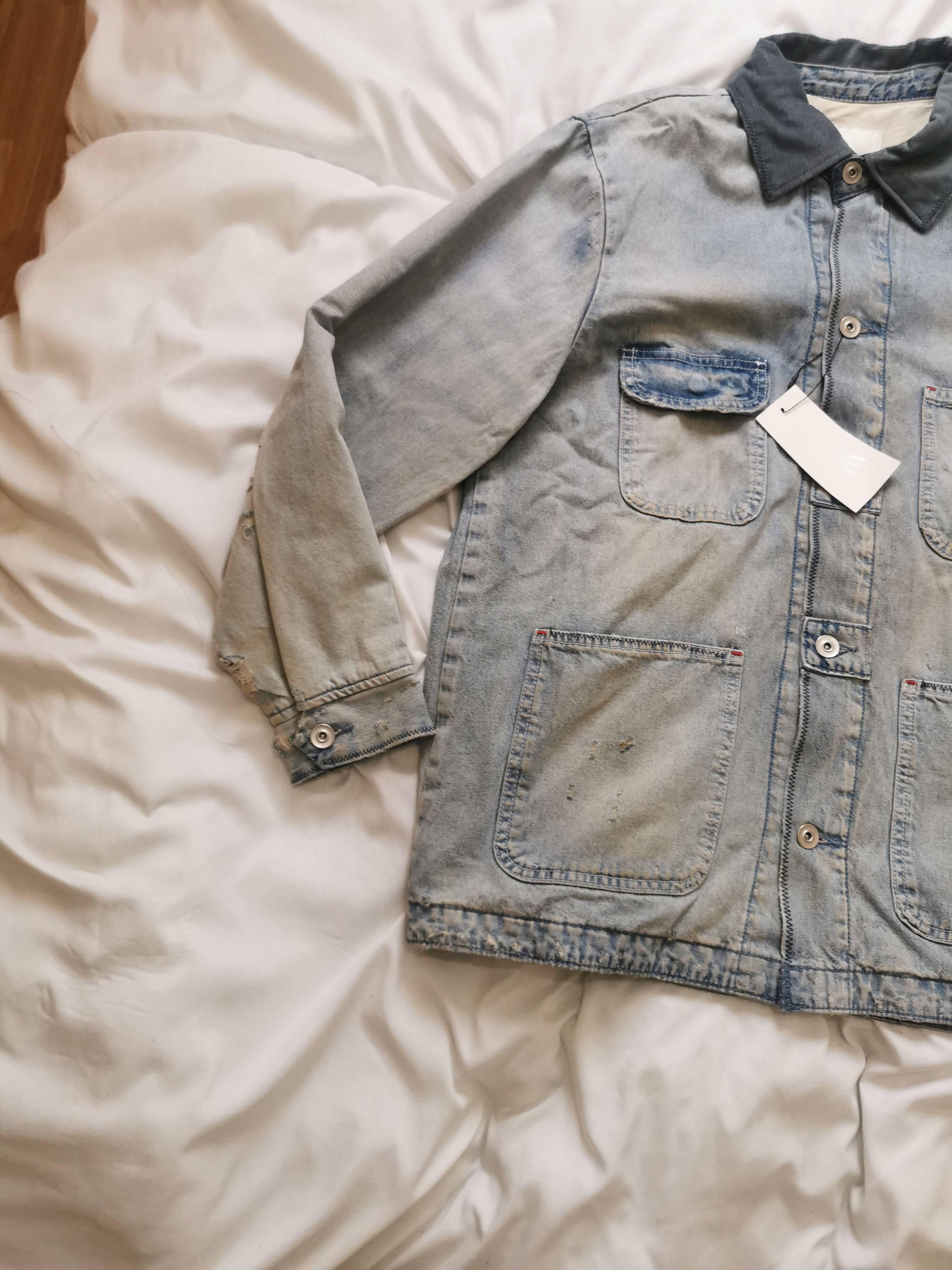 Zara Zara relaxed overshirt curduroy lapel collar size L Size US L / EU 52-54 / 3 - 10 Thumbnail