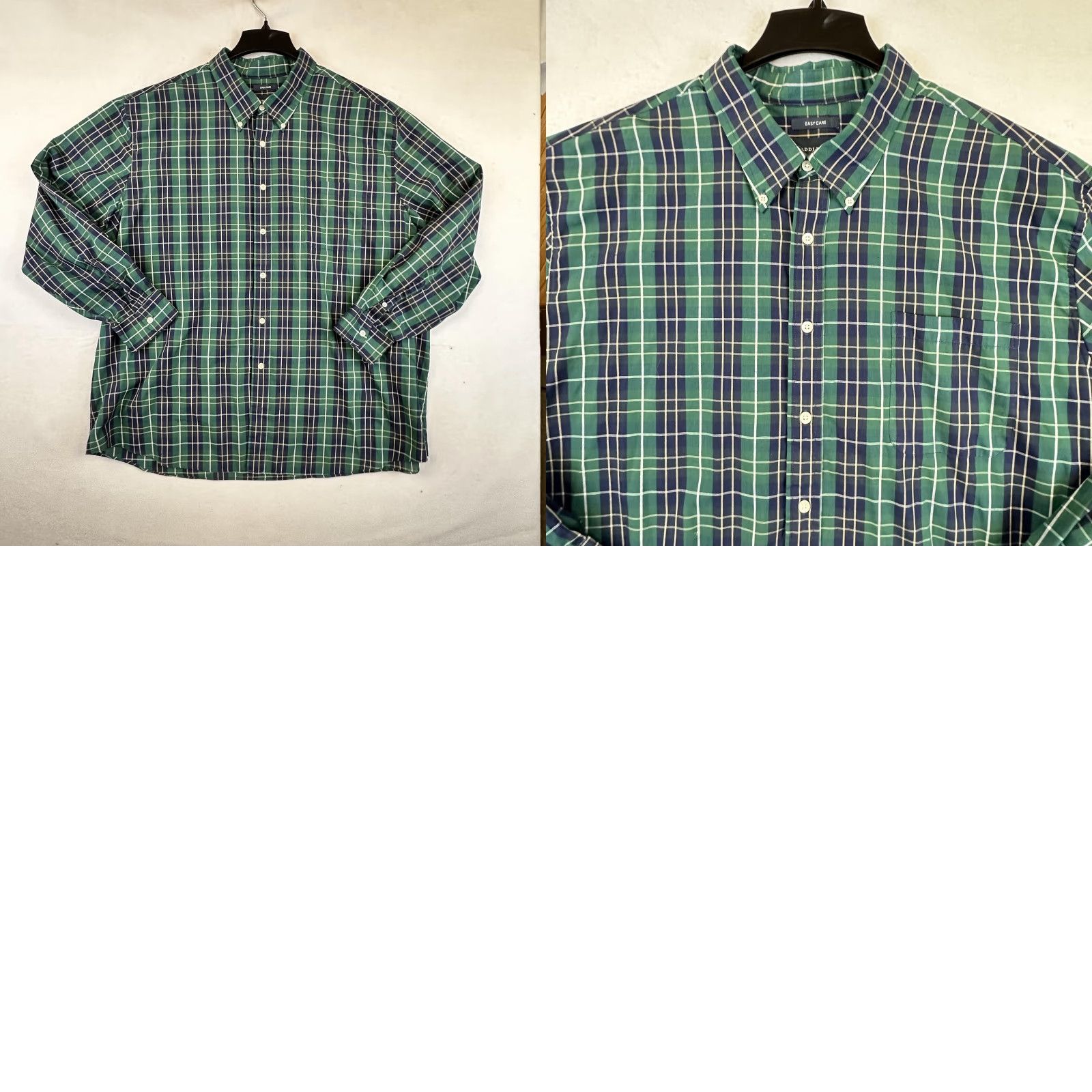 Chaps Chaps Ralph Lauren Shirt Mens Large Green Navy Plaid Short Sleeve Button-Up Crest Pocket Vintage No Size US L / EU 52-54 / 3 - 8 Thumbnail