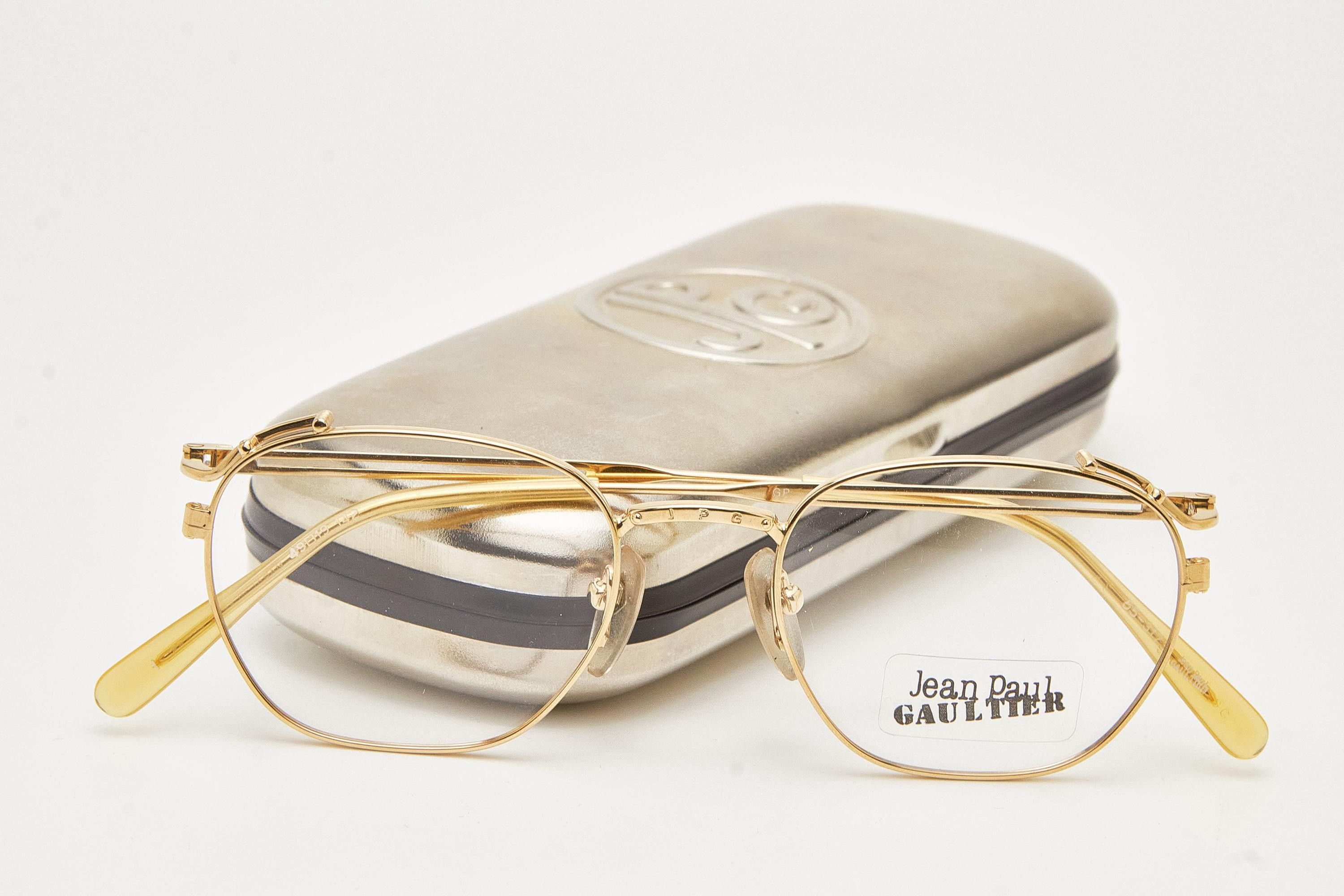 Jean Paul Gaultier Jean Paul Gaultier 55-3173 Gold Plated Oval Eyeglasses Size ONE SIZE - 4 Thumbnail