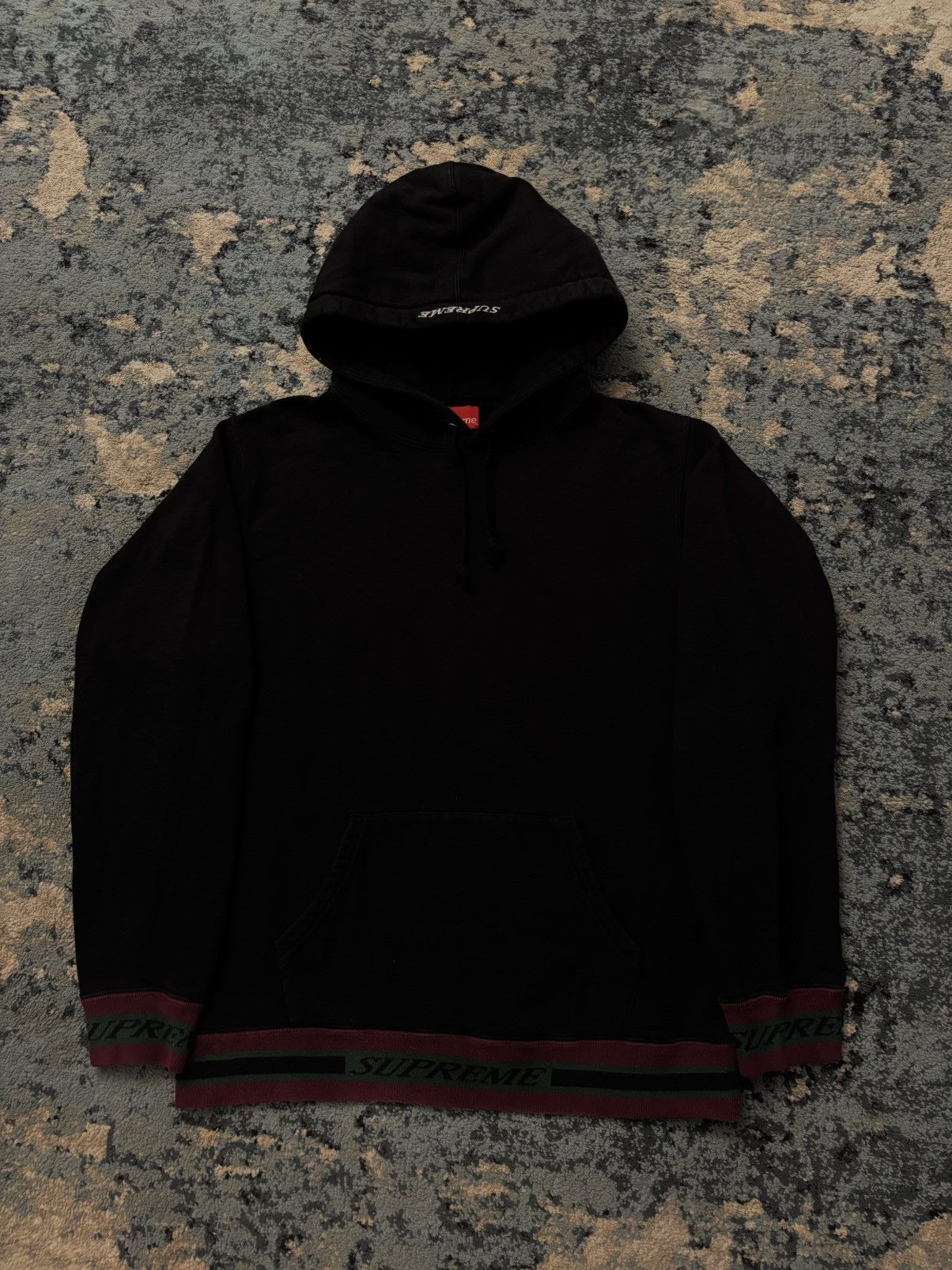 Supreme Supreme FW07 striped crest hoodie | Grailed
