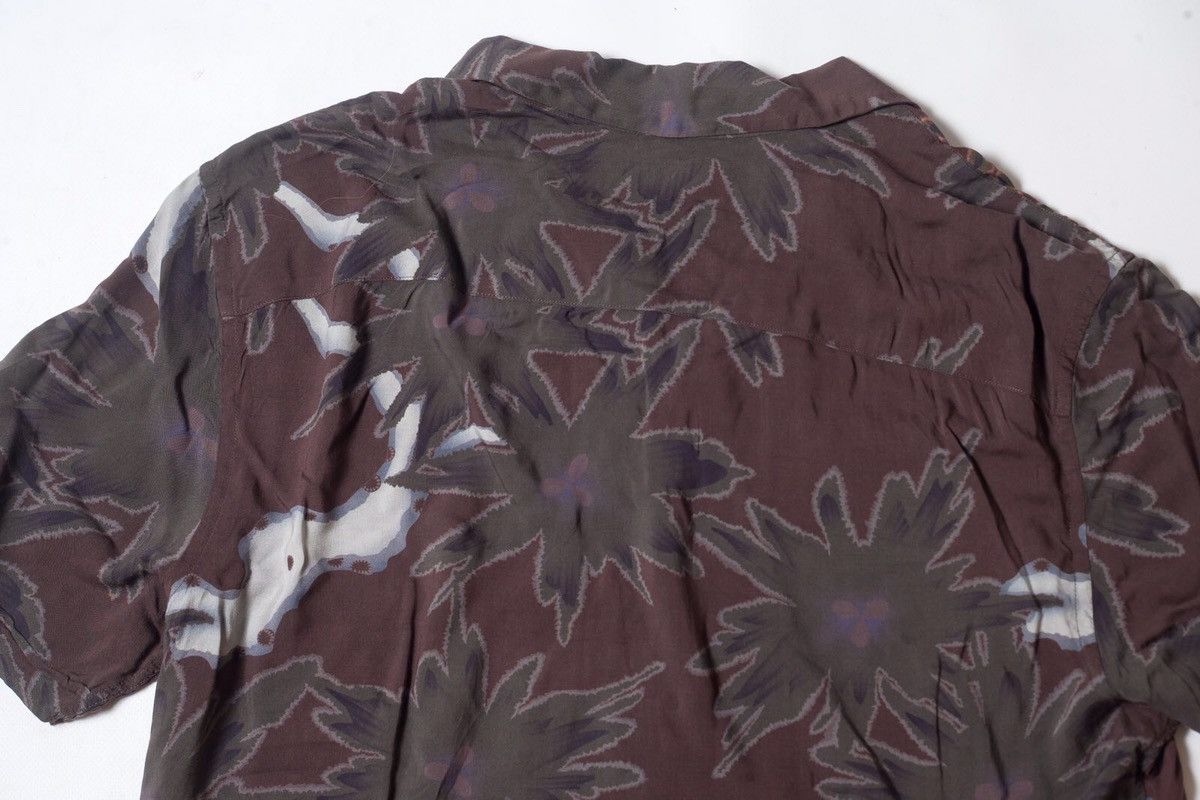 Allsaints ALL SAINTS Brown Camo Short Sleeve Zapata Viscose Shirt Size US L / EU 52-54 / 3 - 8 Thumbnail