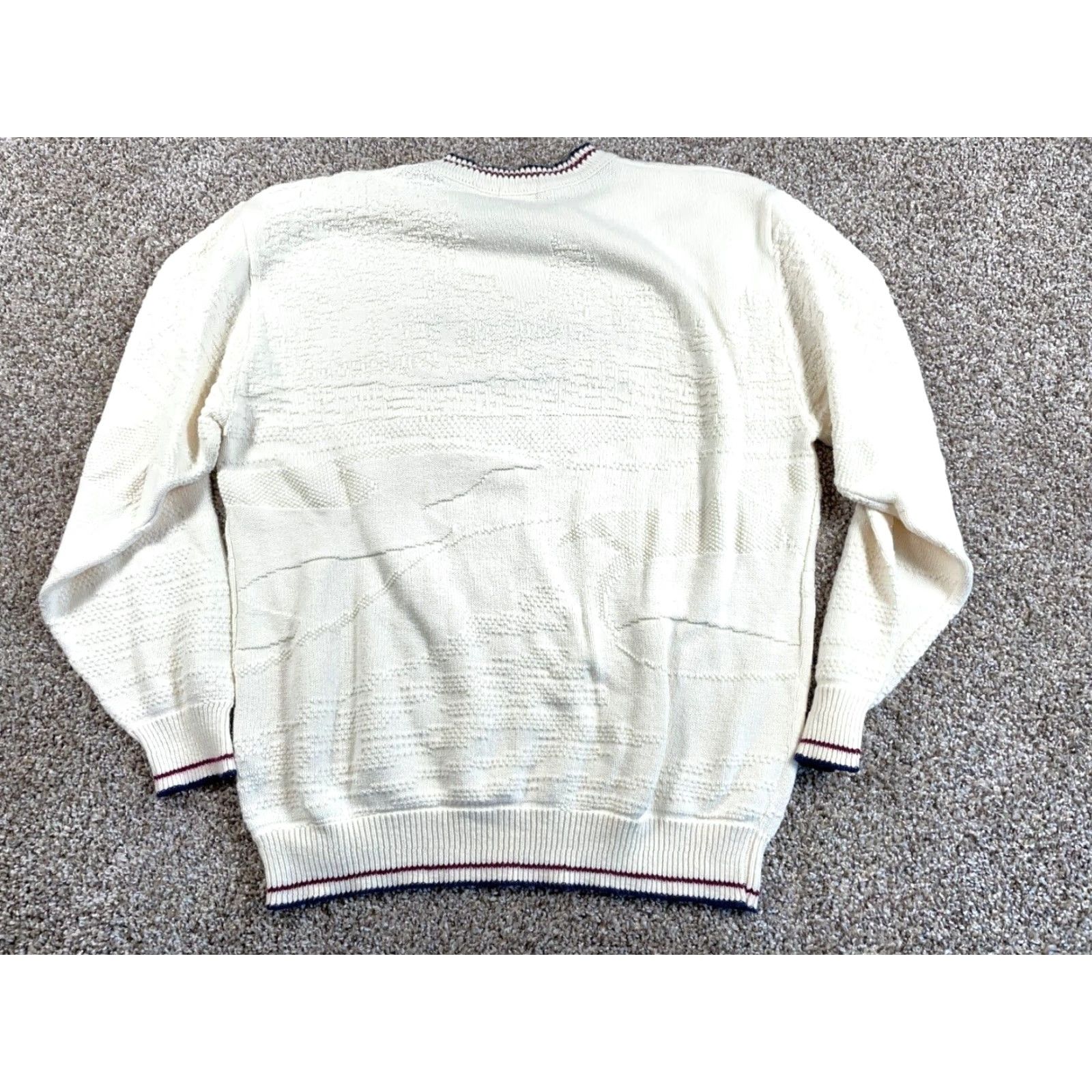 Vintage VINTAGE Fairway Sport Golf Sweater XL Men Ivory Embroidered Cotton Heavyweight Fall Winter Size US XL / EU 56 / 4 - 3 Thumbnail