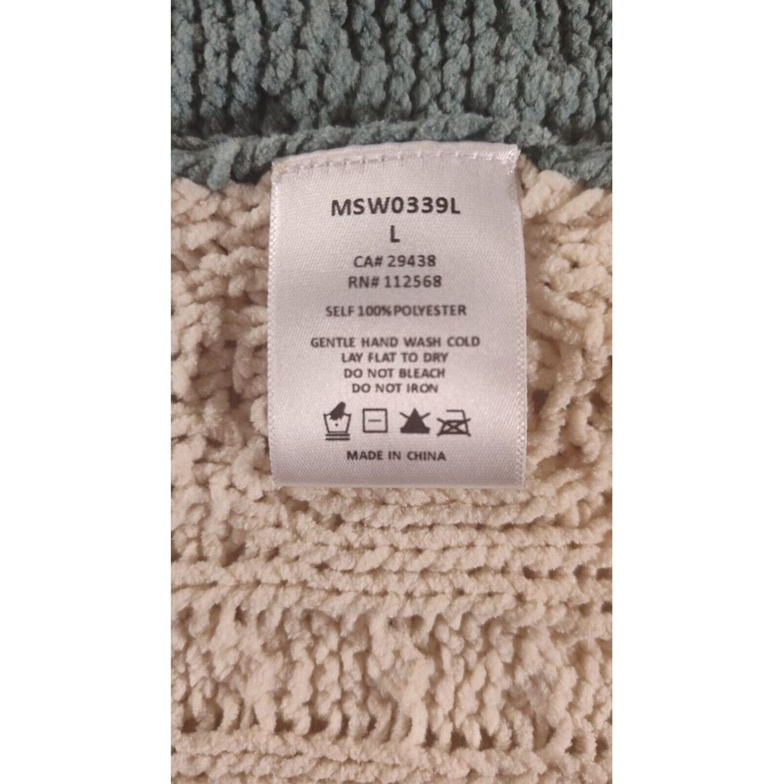 Miss Me Miss Me Colorblock Mixed Media Cable Knit Sweater Large Size L / US 10 / IT 46 - 14 Thumbnail