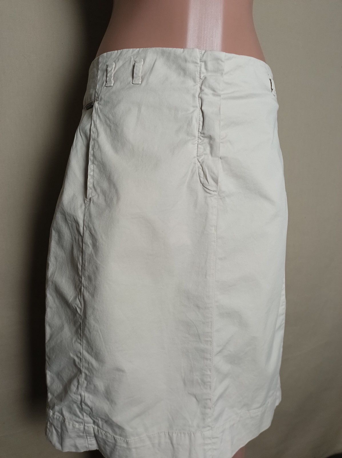 Fabiana Filippi Fabiana Filippi Beige Cotton Womens Skirt EU38 US M Size 30" / US 8 / IT 44 - 2 Thumbnail