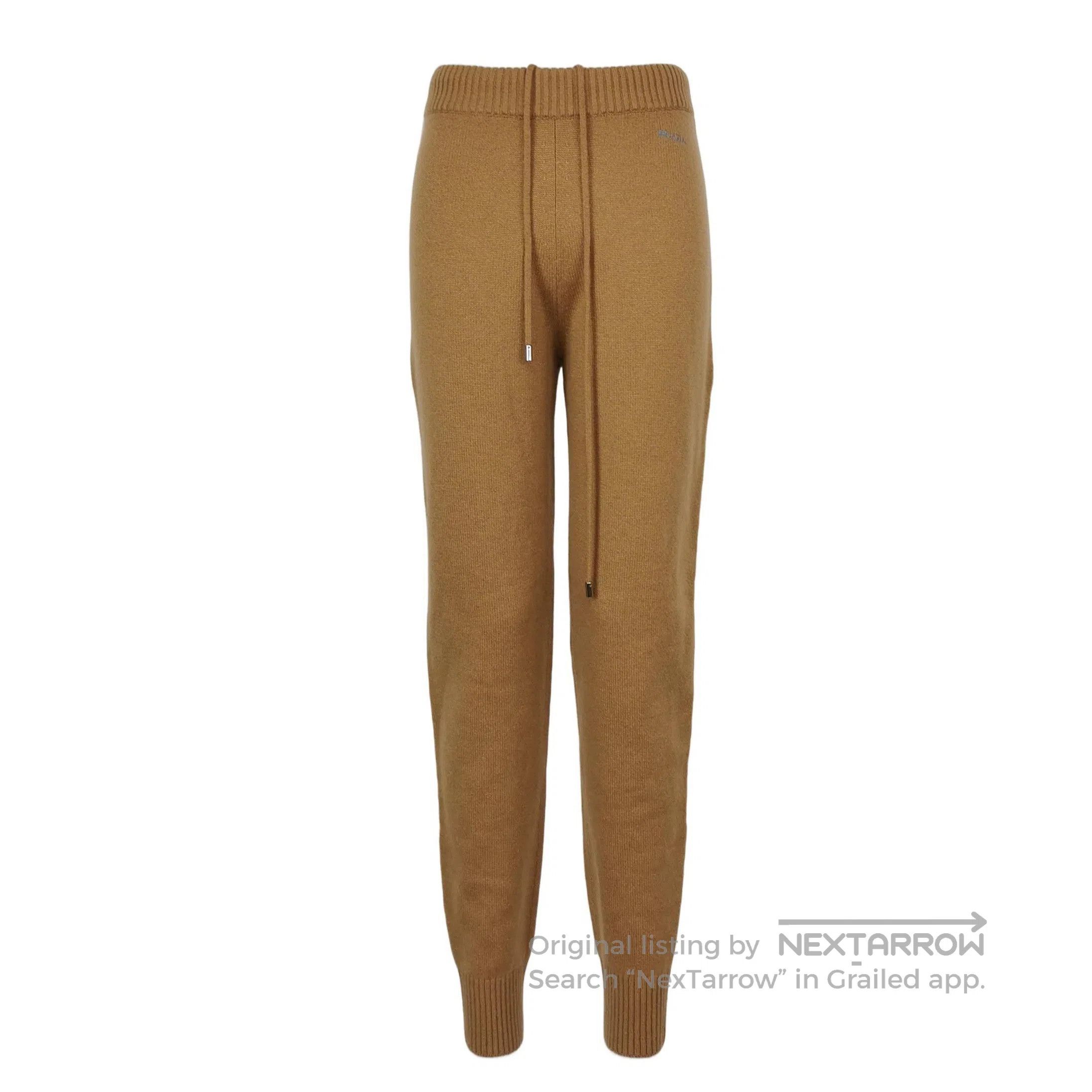 Prada Prada Cashmere Logo Trousers in Brown . Size 37" - 1 Thumbnail