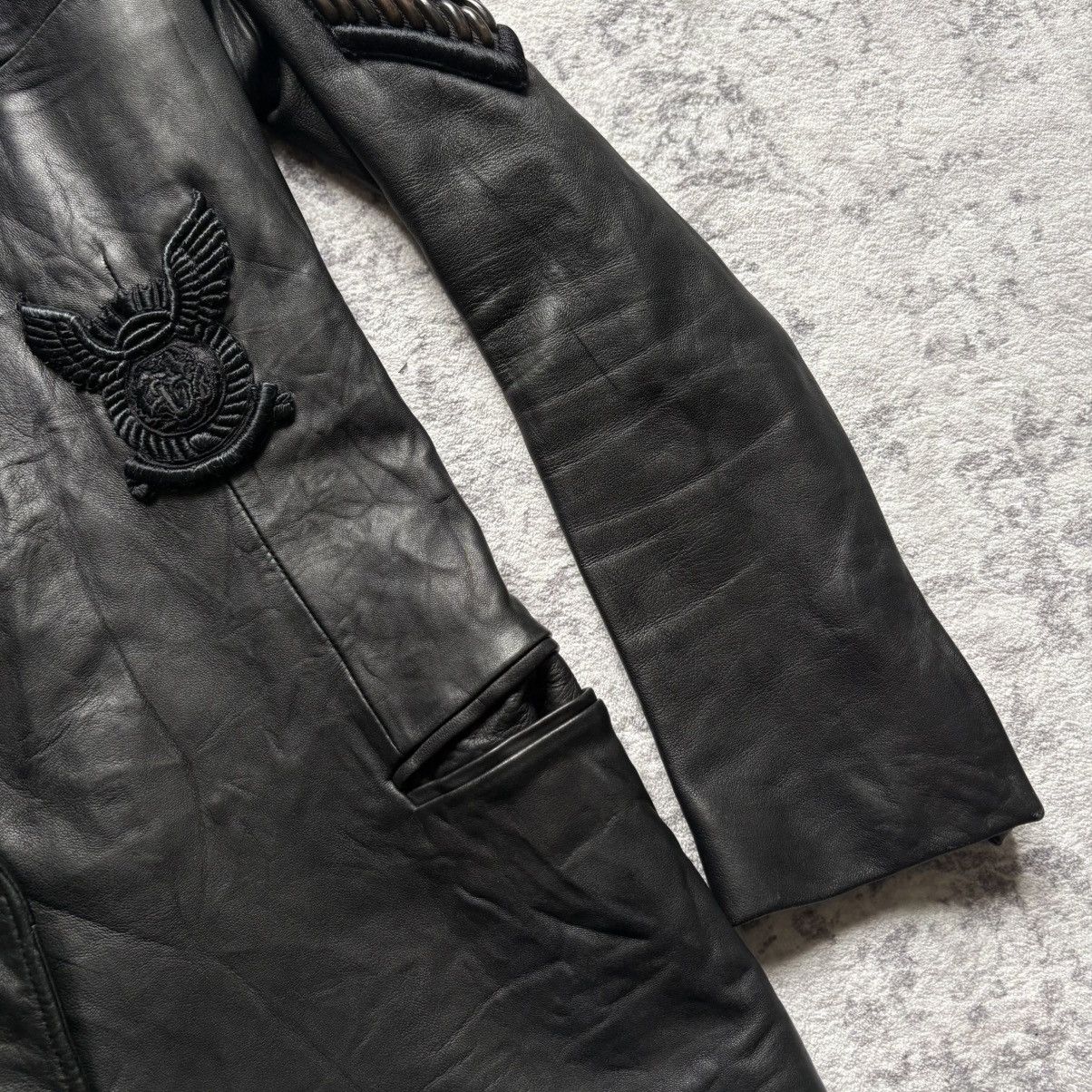 Balmain Balmain SS10 Military Patch Leather Blazer Jacket | Size 38 Size 38R - 4 Thumbnail