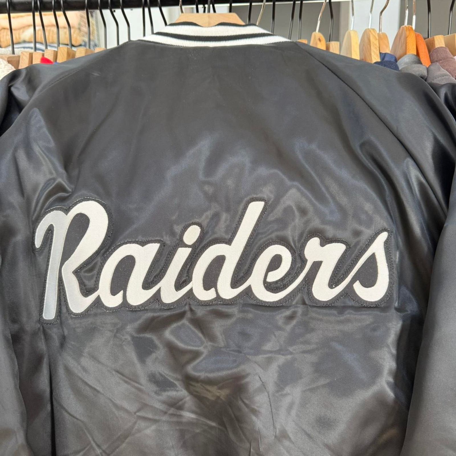 Chalk Line Vintage 90s Raiders Chalk Line Satin Style Jacket Size US XL / EU 56 / 4 - 2 Thumbnail
