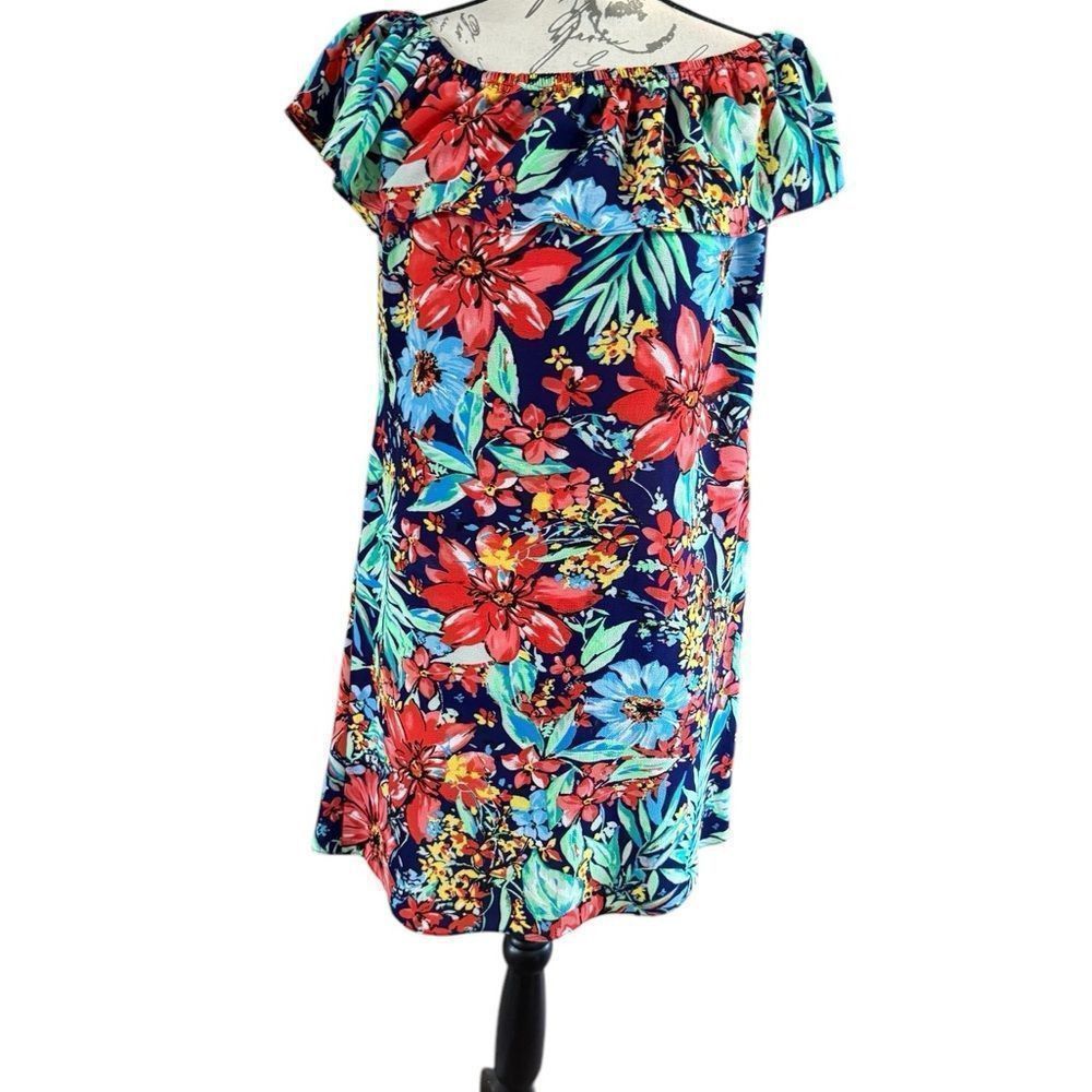 Other Chetta B Red and Blue Ruffled Tiered Sundress Size M / US 6-8 / IT 42-44 - 8 Thumbnail