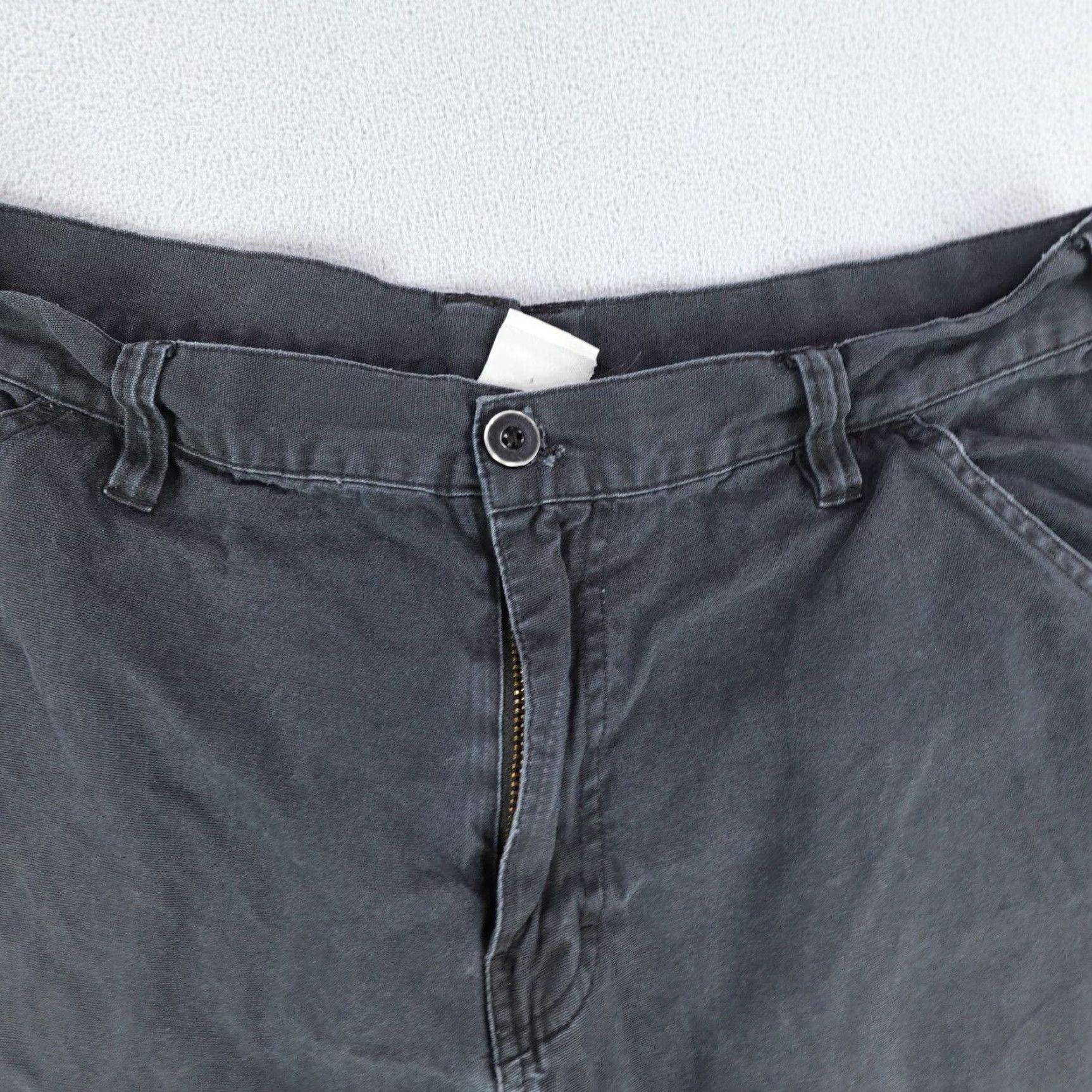 Nike VINTAGE Nike Cargo Shorts Mens 34 Black Canvas Outdoor Sports Casual Workwear Relaxed Fit Size US 33 - 2 Thumbnail