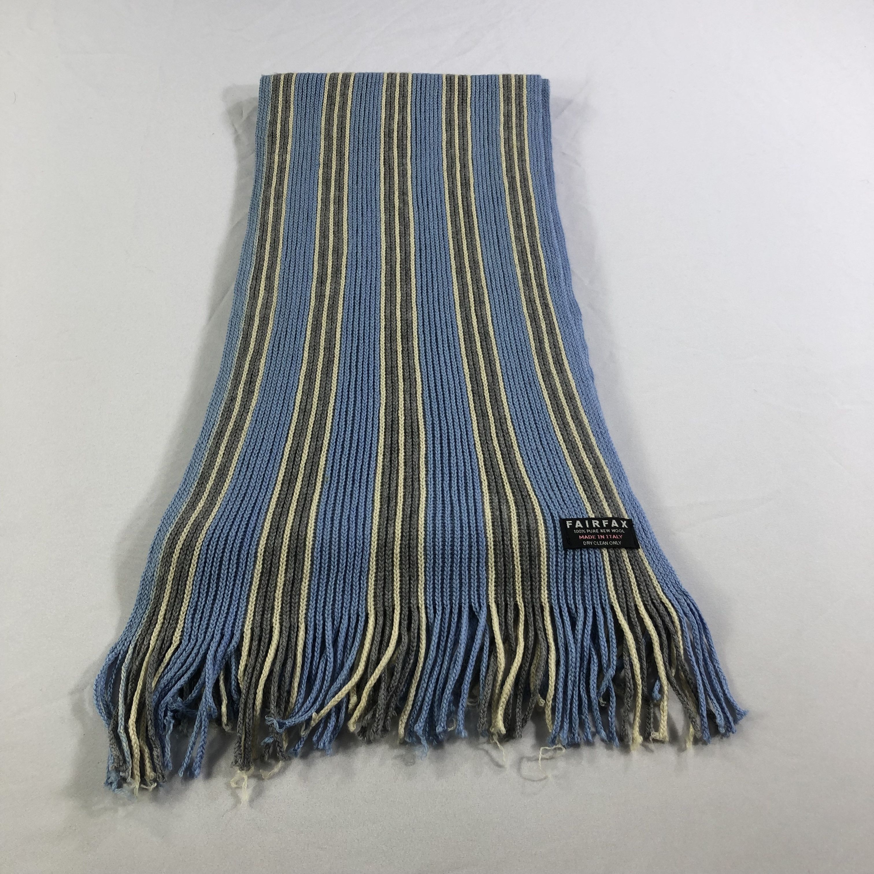 424 Fairfax Made in Italy Striped Knit Scarf Muffler V1542 Size ONE SIZE - 2 Thumbnail