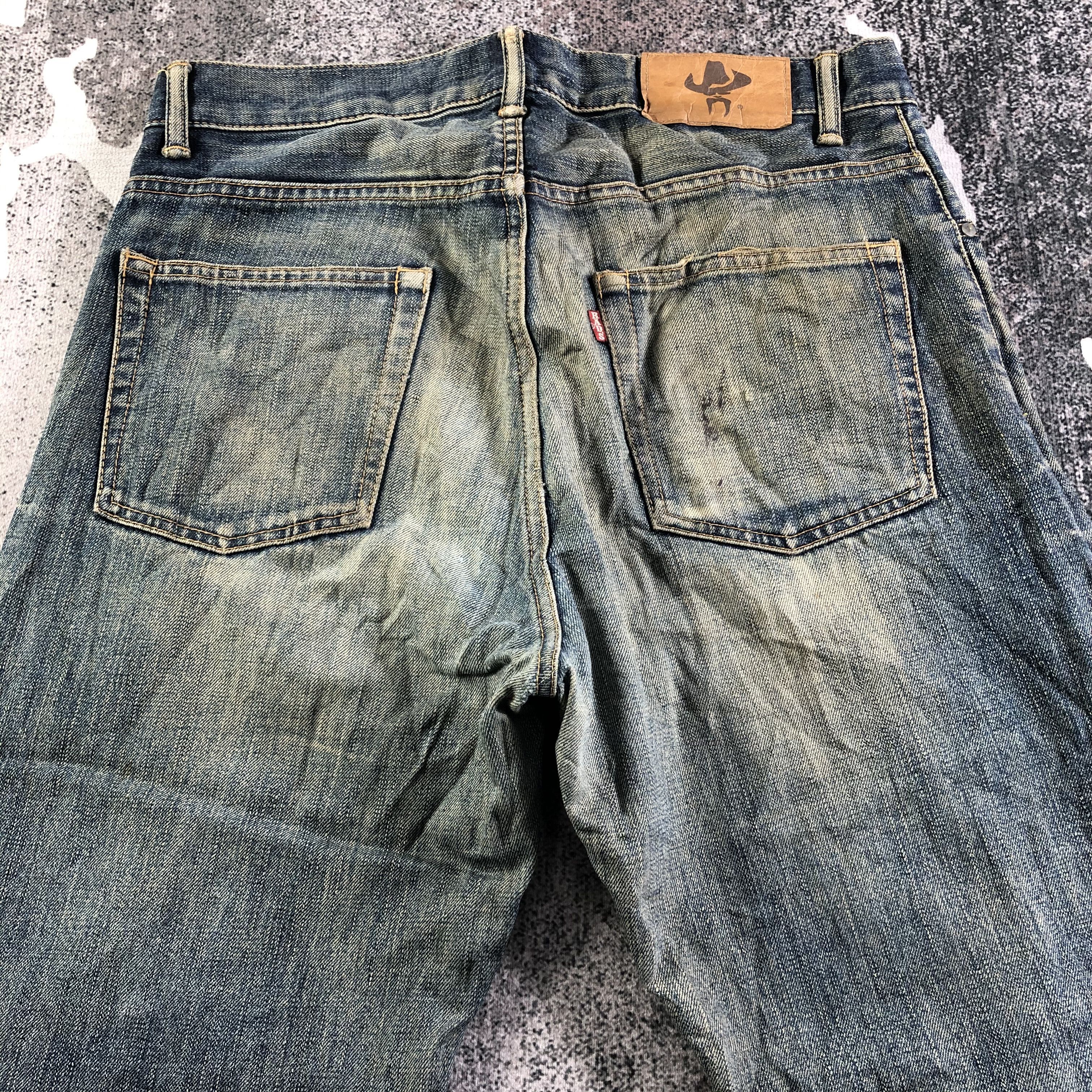 Japanese Brand Vintage Radial Jeans Rusty Wash Denim KJ3139 Size US 34 / EU 50 - 4 Thumbnail