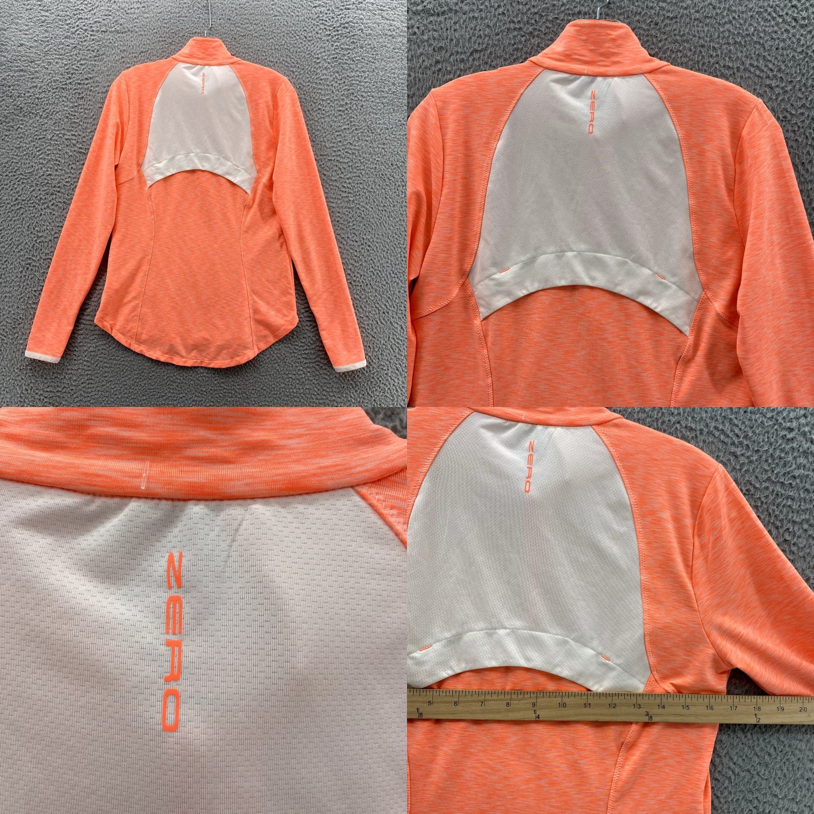 Vintage Zero Restriction 1/4 Zip Sweatshirt Women Small Orange Pullover Athleisure Sport Shirt Size S / US 4 / IT 40 - 8 Thumbnail