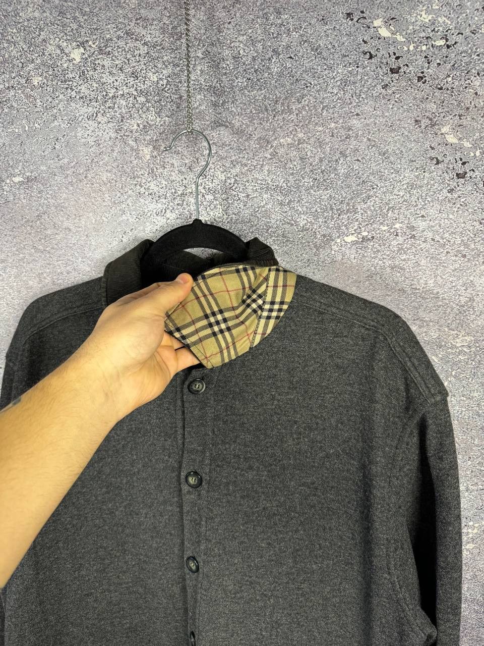 Burberry × Vintage BURBERRY Jacket Men's Lambswool Flannel Unlined Overshirt Size US L / EU 52-54 / 3 - 9 Thumbnail