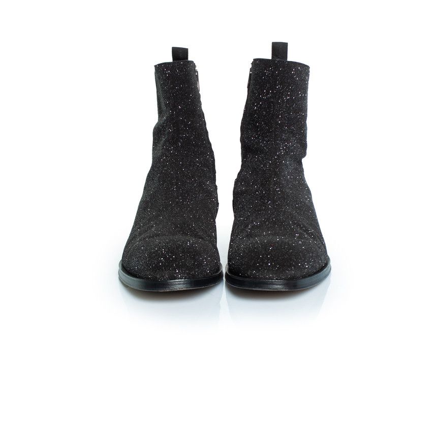 Alexander McQueen Alexander McQueen, Glitter ankle boots in black Size US 12 / EU 45 - 4 Thumbnail