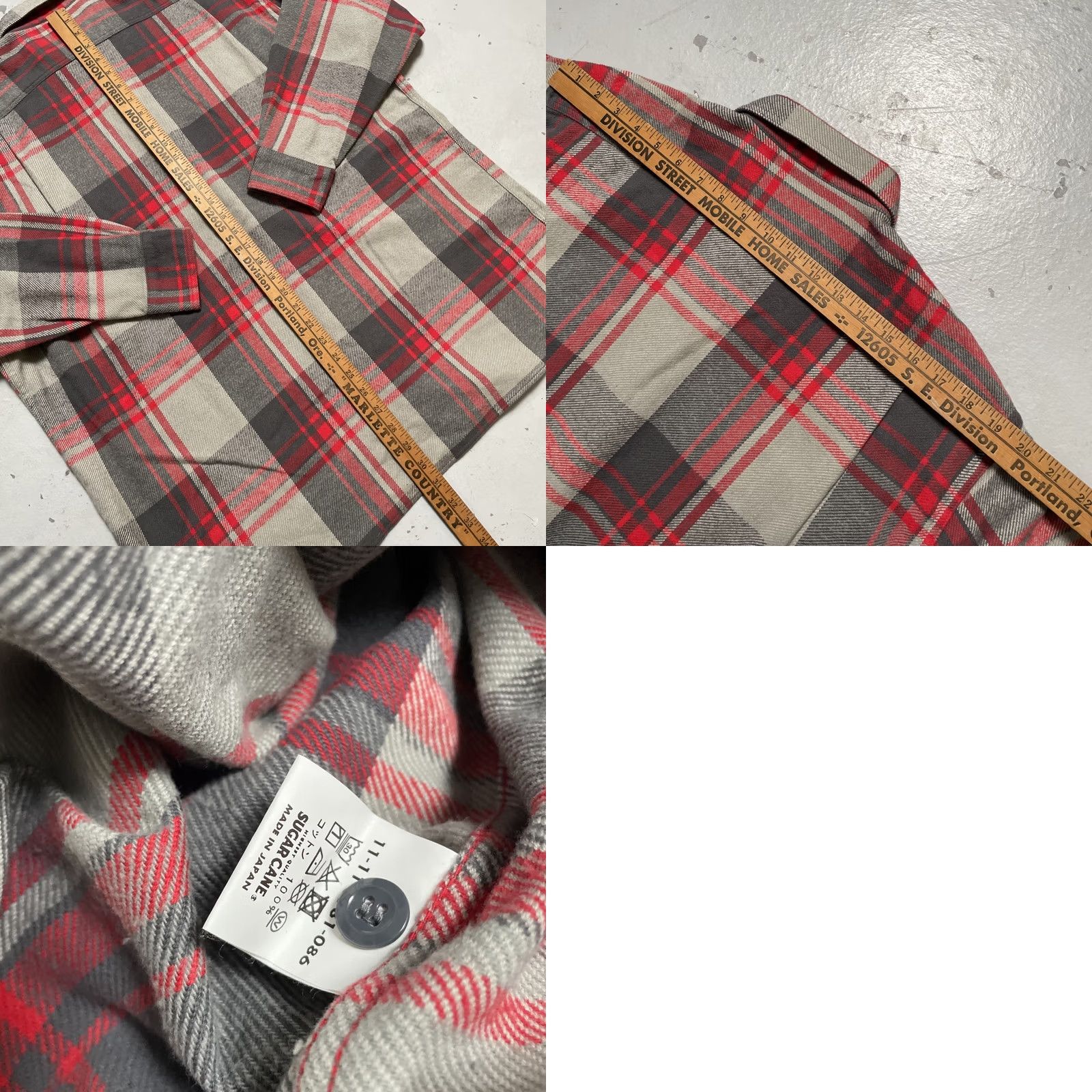 Sugar Cane Beams Shirt M Sugar Cane Heavy Cotton Plaid Flannel Work Made Japan Size US M / EU 48-50 / 2 - 8 Thumbnail