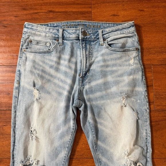 American Eagle Outfitters American Eagle Outfitters Men's Light Wash Skinny Jeans33x30 Size US 33 - 3 Thumbnail