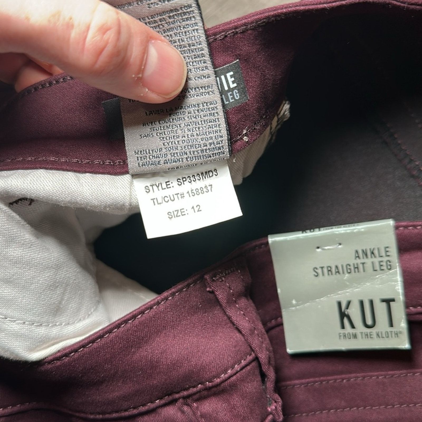 Other Kut From the Kloth Stevie Straight Leg Ankle Pant Jeans - 12 Size 34" / US 12 / IT 48 - 8 Thumbnail