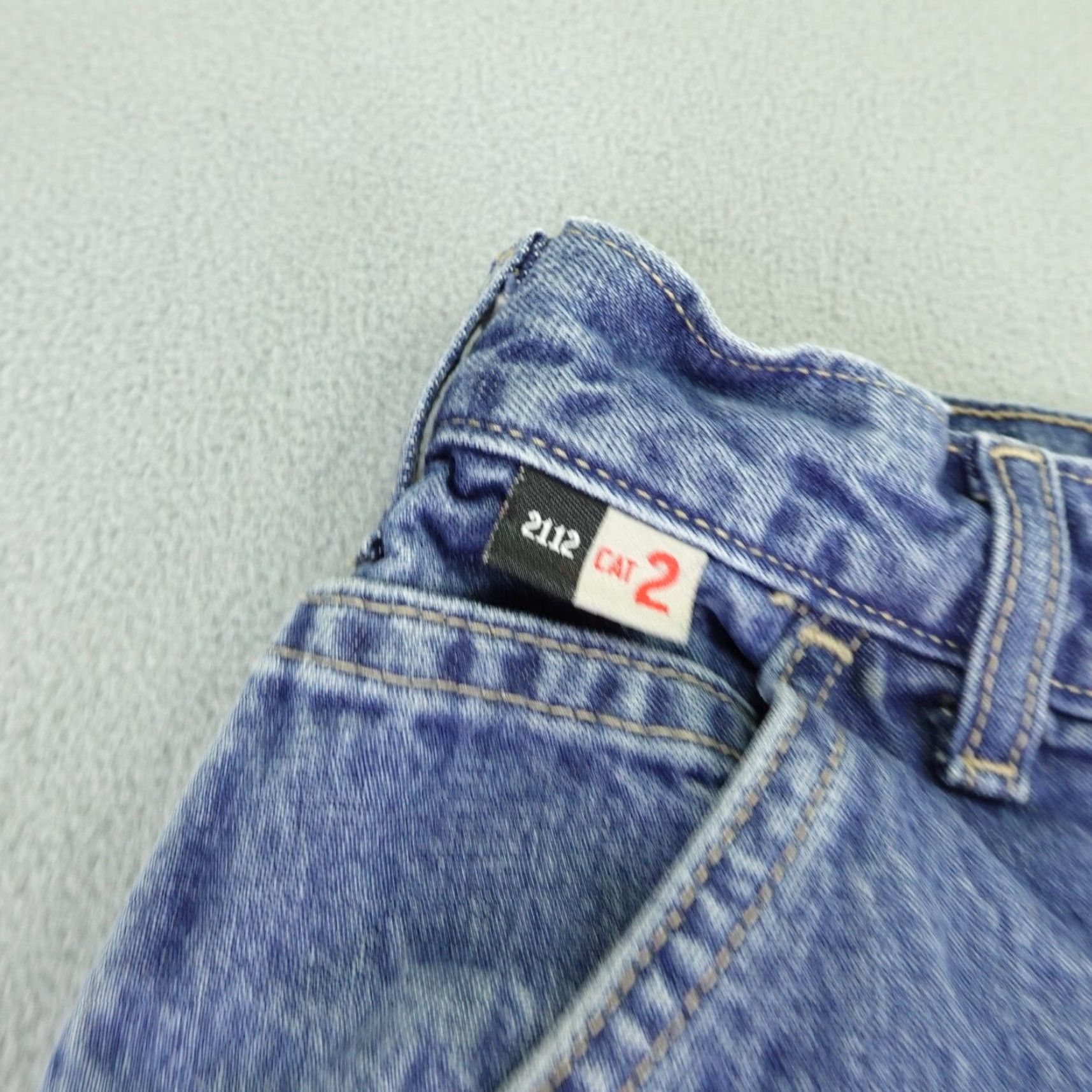Carhartt VINTAGE Carhartt Jeans Mens 44x30 Denim Flame Resistant Carpenter Regular Fit Big & Tall Blue Size US 42 / EU 58 - 6 Thumbnail