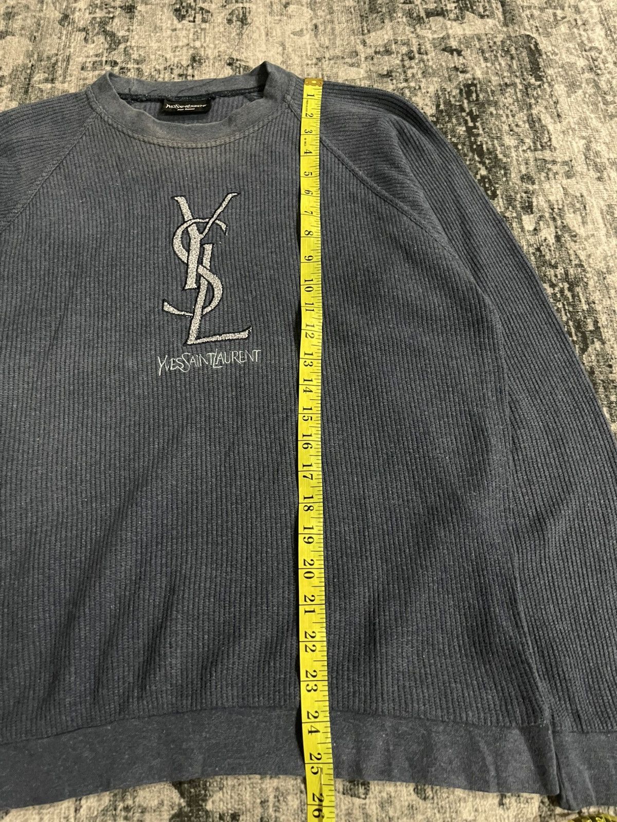 Yves Saint Laurent Yves Saint Laurent Pour Homme Distressed Sweater Size US L / EU 52-54 / 3 - 14 Thumbnail