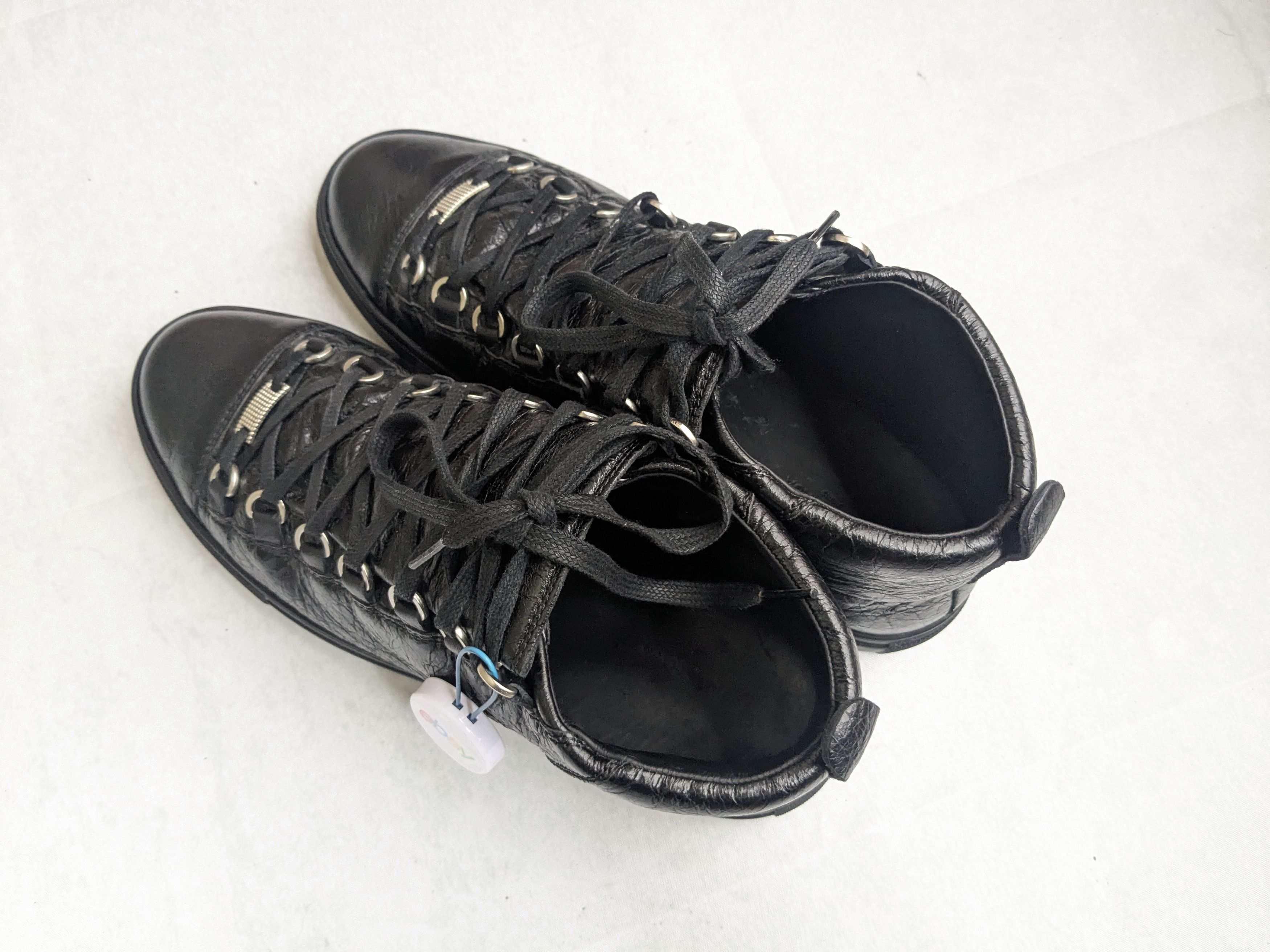 Balenciaga Balenciaga Arena Sneakers Black High Tops 11 Leather Size US 11 / EU 44 - 9 Thumbnail