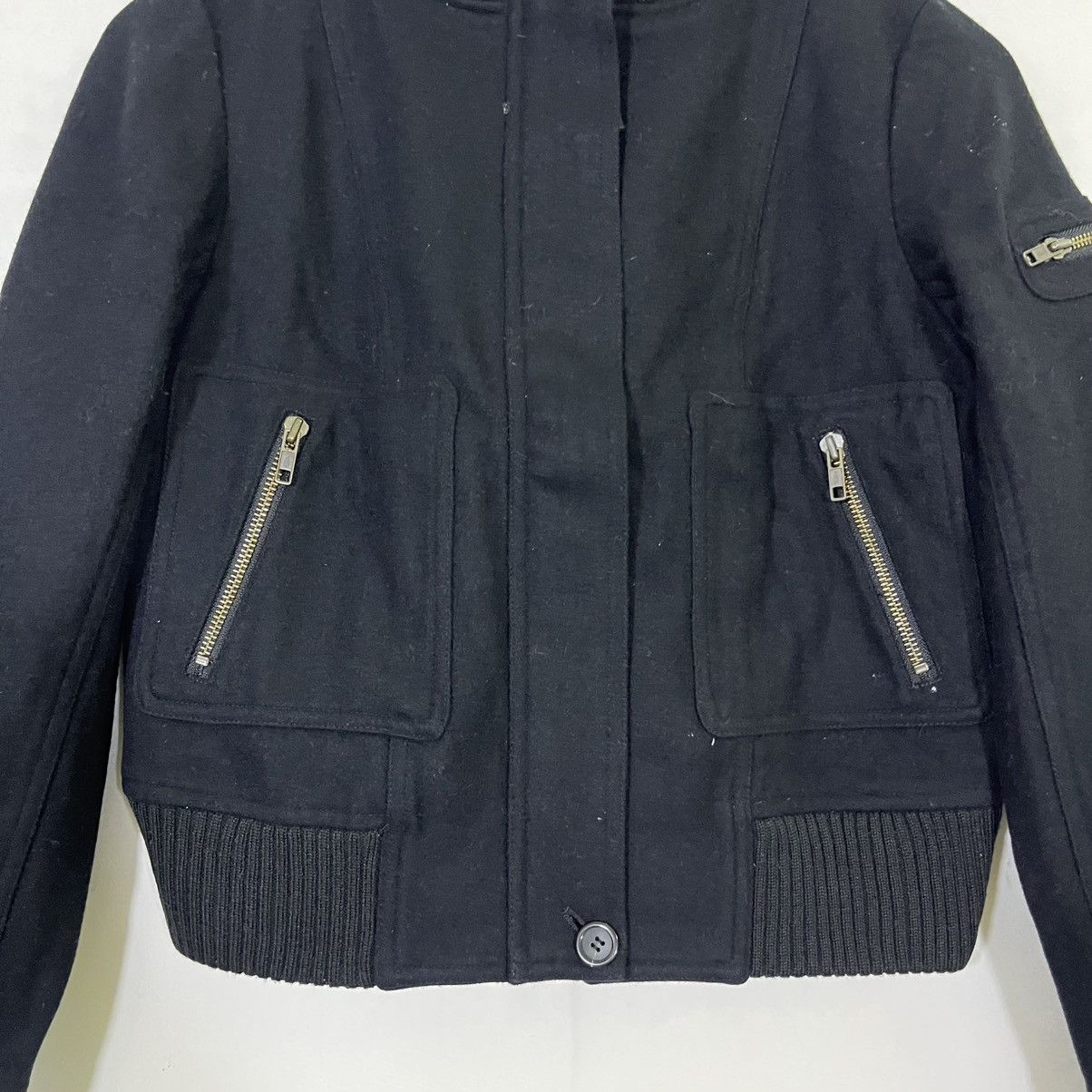 If Six Was Nine EMIT OF ENERGY RAY BEAMS WOOL WORKER STYLE BOMBER JACKET Size S / US 4 / IT 40 - 2 Thumbnail