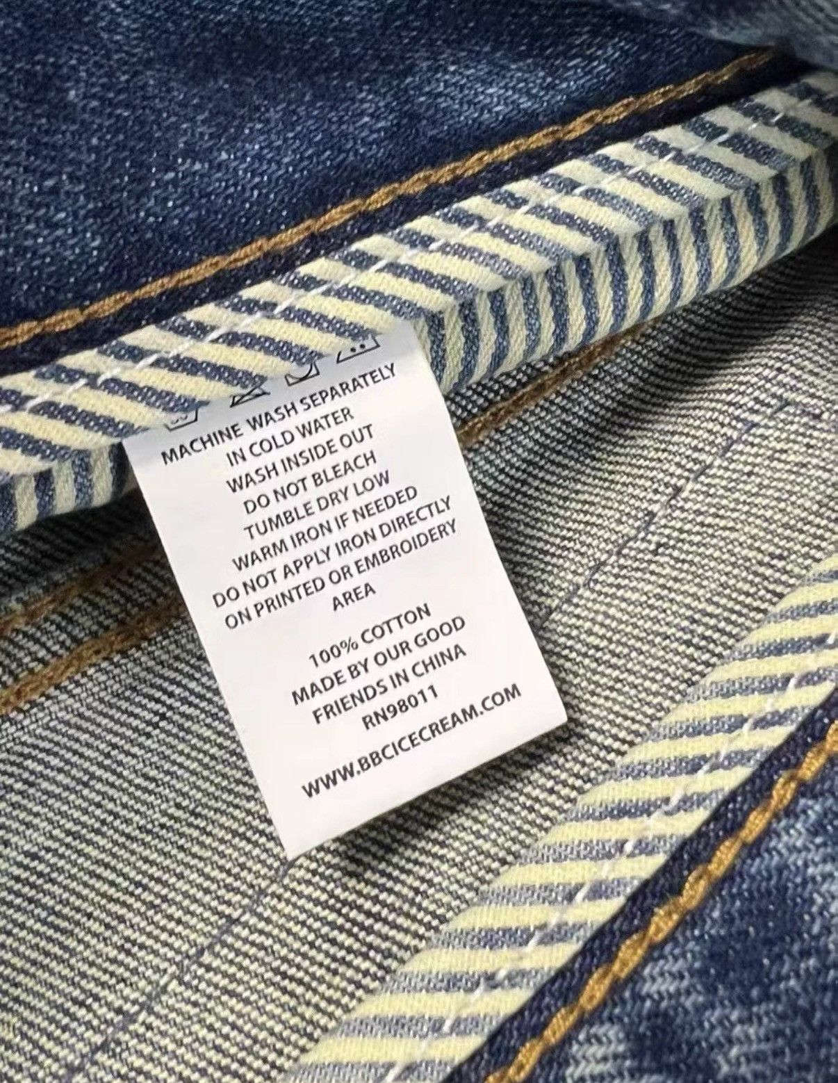 Billionaire Boys Club Billionaire Boys Club ICECREAM Embroidered Flying Dog Jeans Size US 34 / EU 50 - 6 Thumbnail