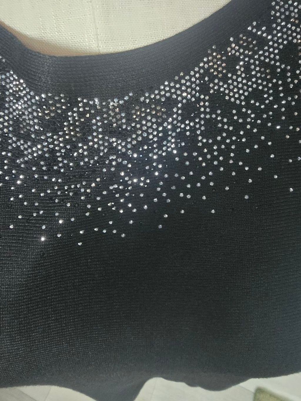 Other Women's LOVE SCARLETT Crew Neck Sweater 1X Black with Silver Size XL / US 12-14 / IT 48-50 - 4 Thumbnail