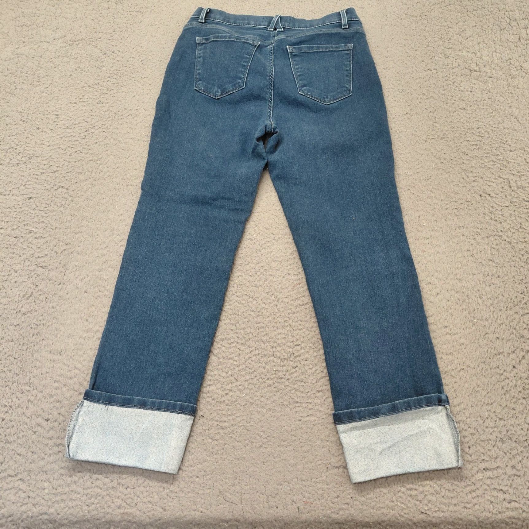 Vintage Angels Forever Young Capri Jeans Women Size 8 Signature Straight Crop Denim Comfort Casual Travel Summer 90s Bohemian Size 30" / US 8 / IT 44 - 3 Thumbnail