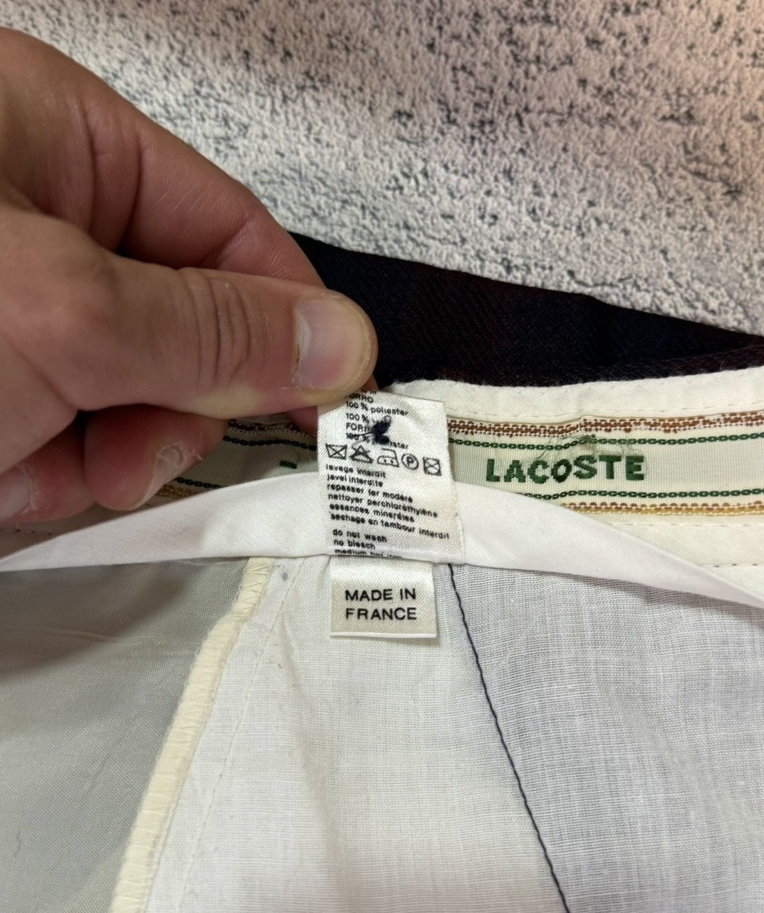 Lacoste Vintage Lacoste Pants Trousers Men Made In France Wool Plaid Size US 30 / EU 46 - 7 Thumbnail