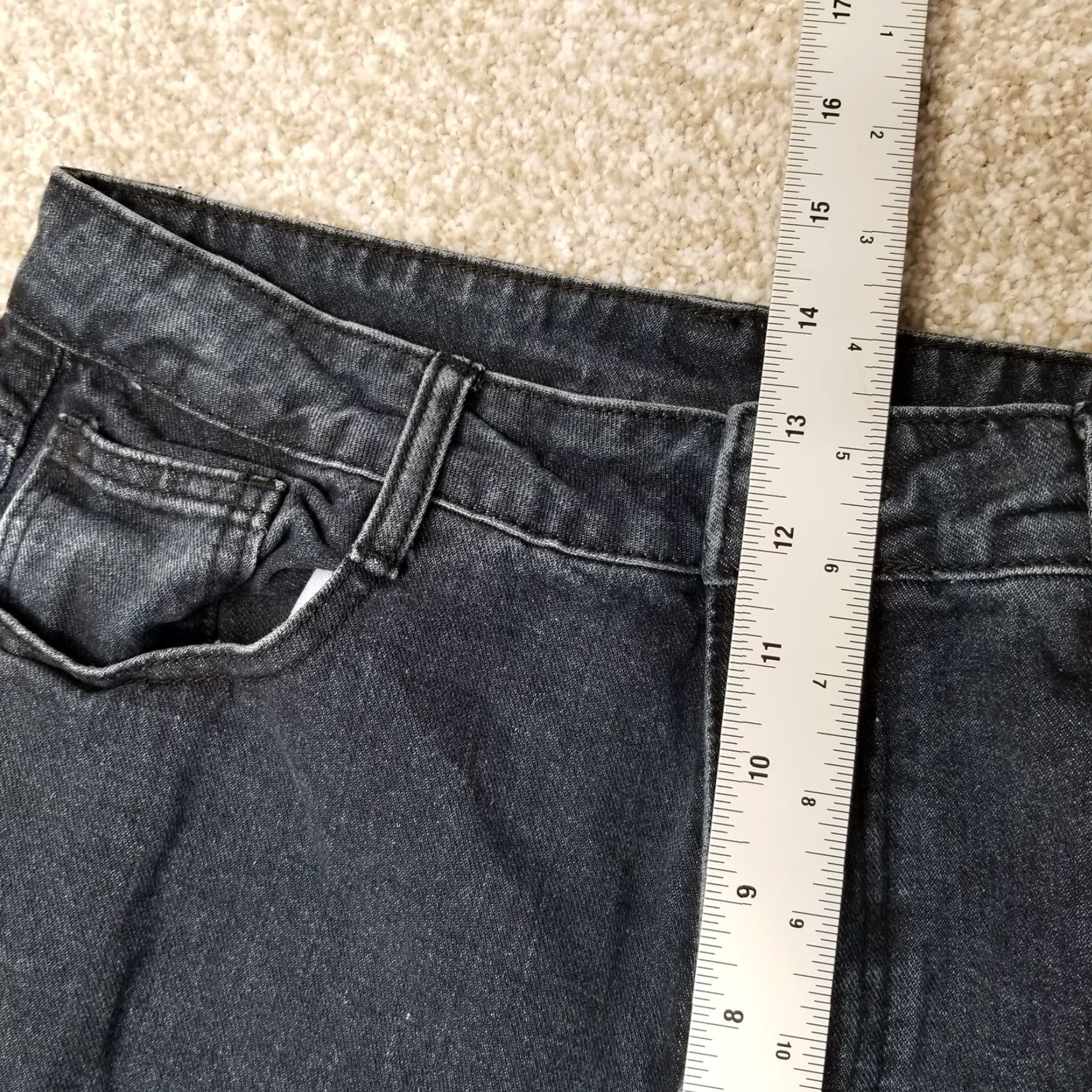 Vintage Dazy Jeans Womens XL Blue Denim Stretch High Rise Petite Seam Fade Wash Casual Size 40" / US 18 - 4 Thumbnail