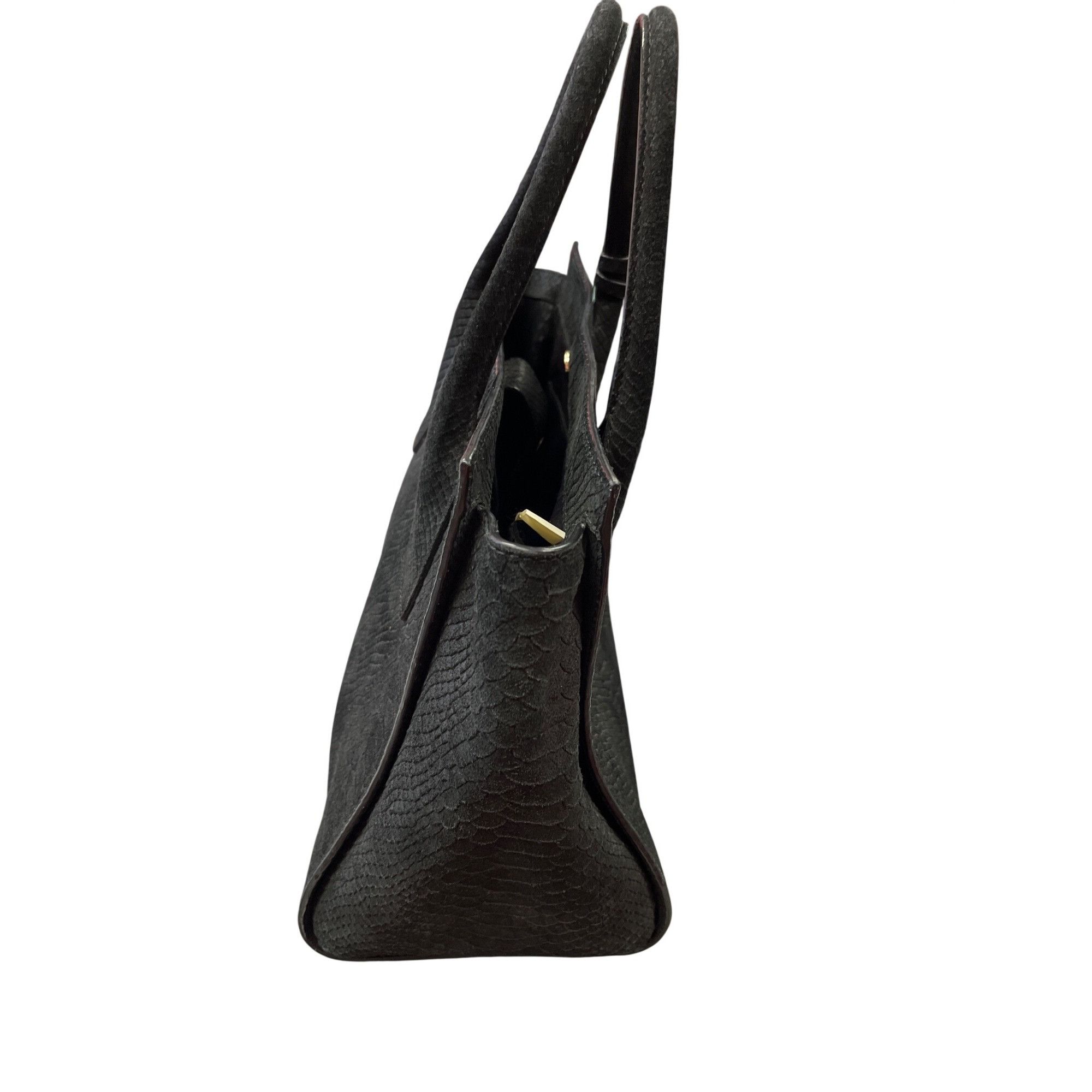 Kate Spade Kate Spade wms blacl leather croc satchel handbag SKU 9883 Size ONE SIZE - 4 Thumbnail