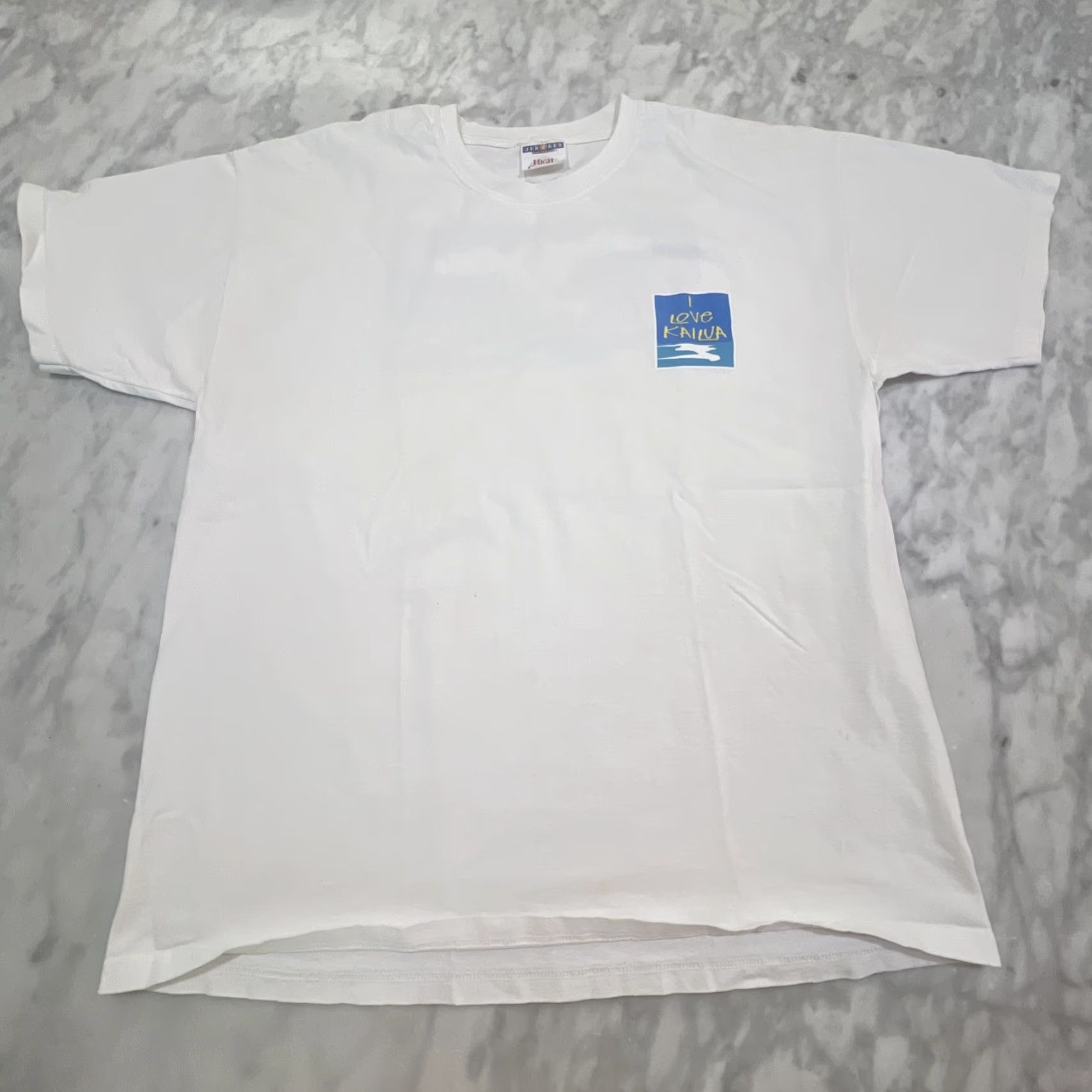 Jerzees Vintage I Love Kailua Graphic T Shirt Large Double Sided Ocean Beach Cotton Size US L / EU 52-54 / 3 - 2 Thumbnail
