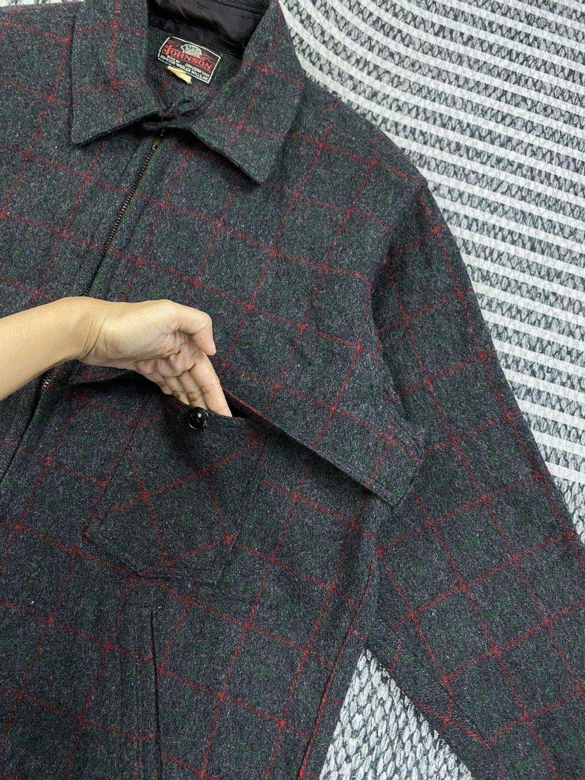 Johnson Woolen Mills Vtg 70s Johnson Woolen Mills Wool Zipper Jacket Size US XL / EU 56 / 4 - 8 Thumbnail