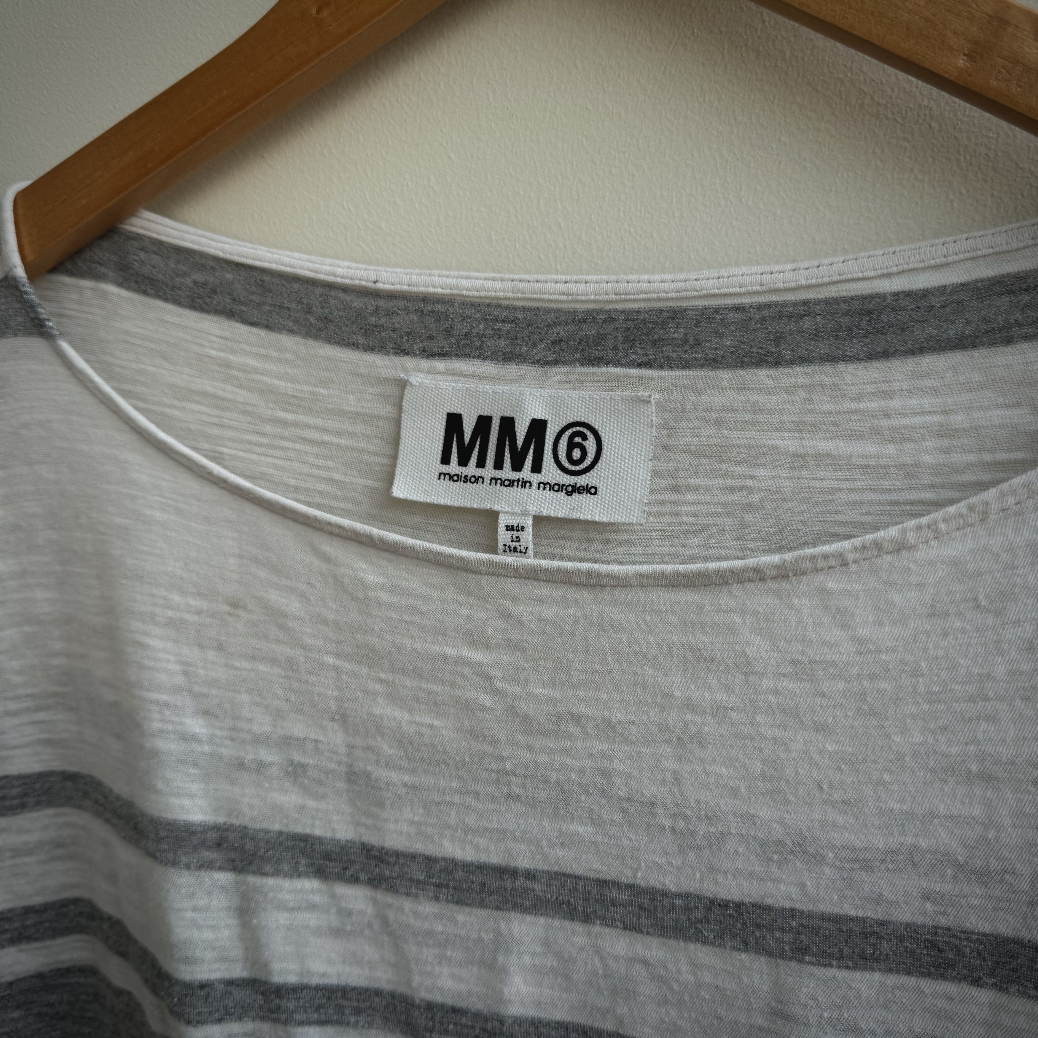 Maison Margiela Maison Margiela MM6 Archive Cropped Striped Tee Size US S / EU 44-46 / 1 - 2 Thumbnail