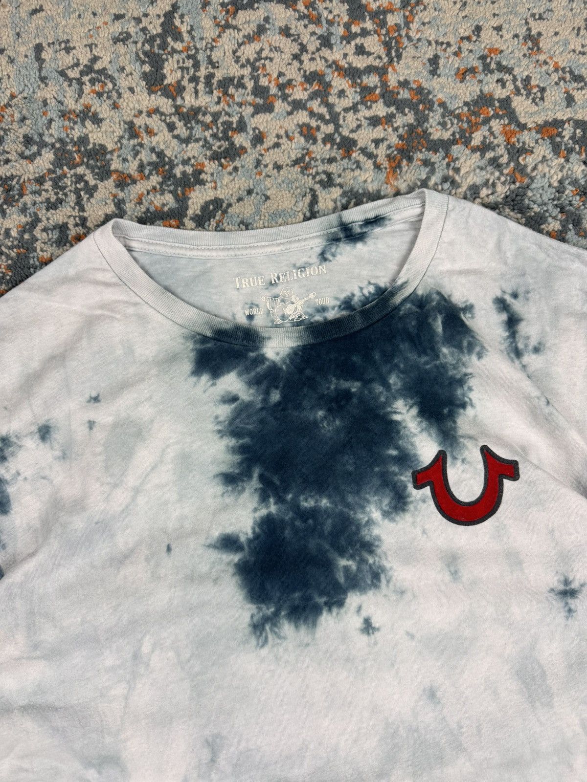True Religion Vintage Y2K True Religion tie dye horseshoe Buddha tee Size US L / EU 52-54 / 3 - 8 Thumbnail