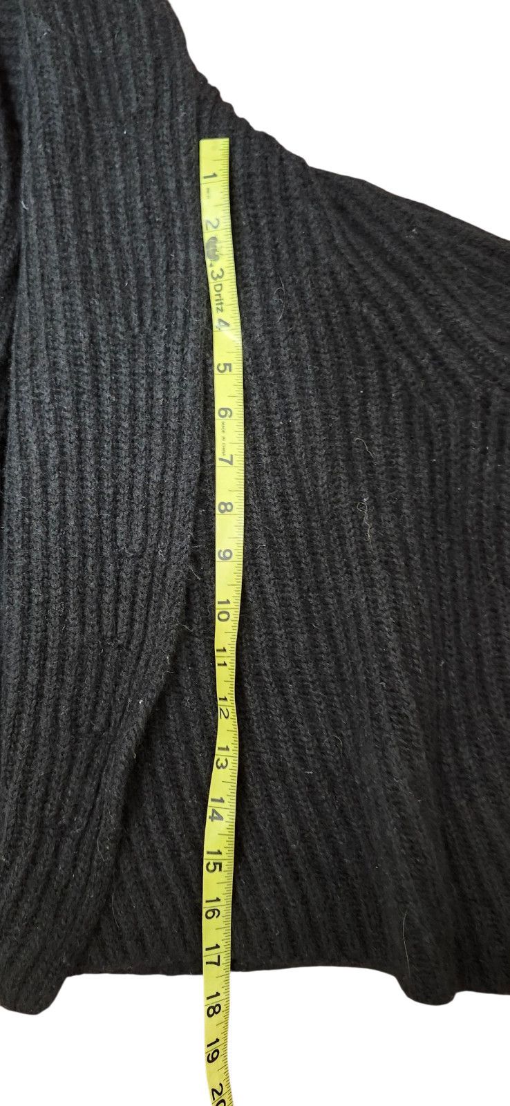 Vince Vince Shawl Collar Plush Wool Blend Rib Knit Cardigan Black Size XS / US 0-2 / IT 36-38 - 12 Thumbnail