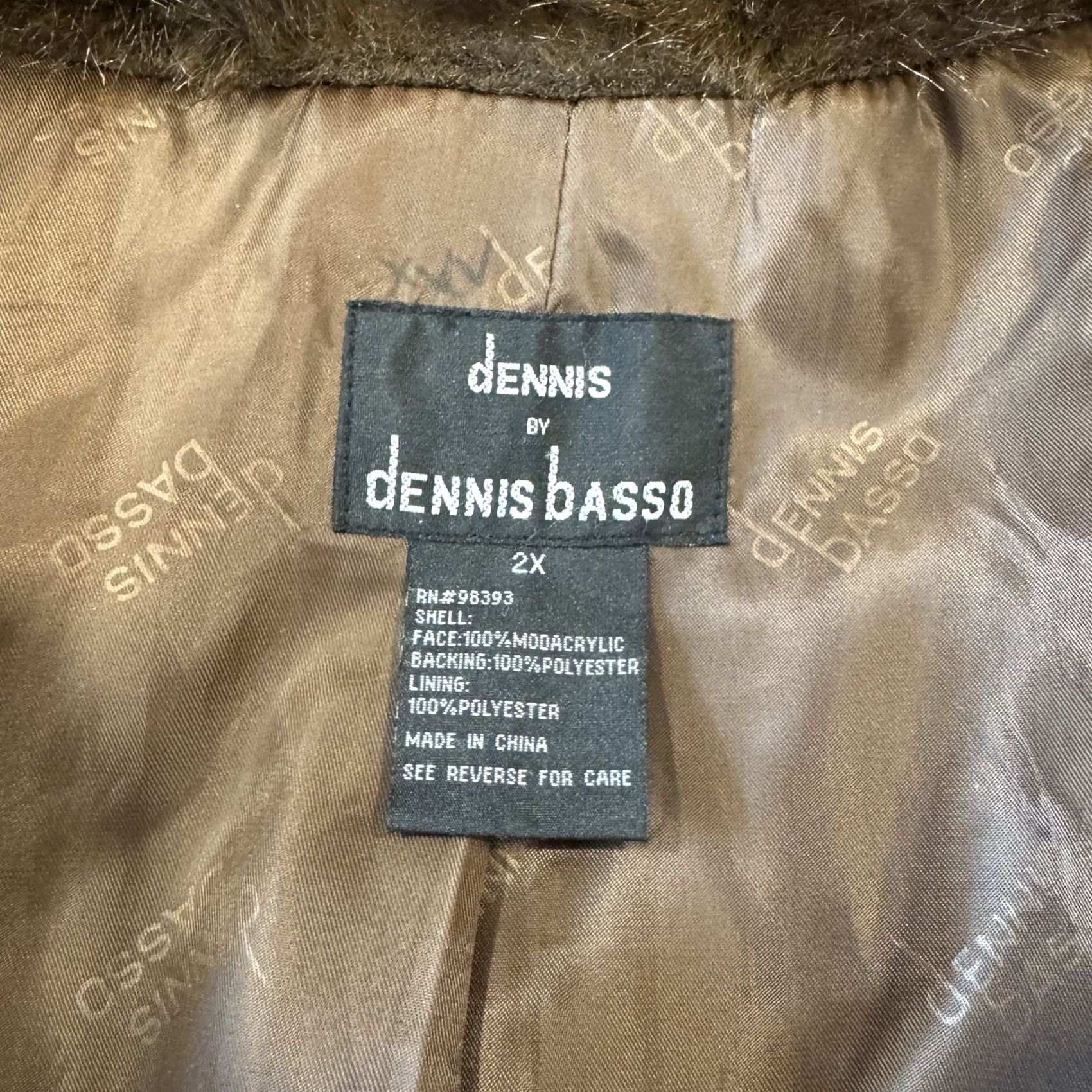 Vintage VINTAGE Dennis Basso Brown Faux Fur Coat Women's Sz 2X Old Money Designer Classic HookFront Size XXL / US 16-18 / IT 52-54 - 5 Thumbnail