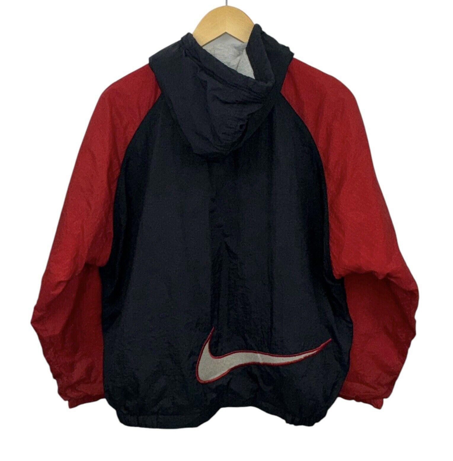 Nike Vintage Nike 90s Big Swoosh Windbreaker Jacket Kids L Size US XXS / EU 40 - 2 Thumbnail