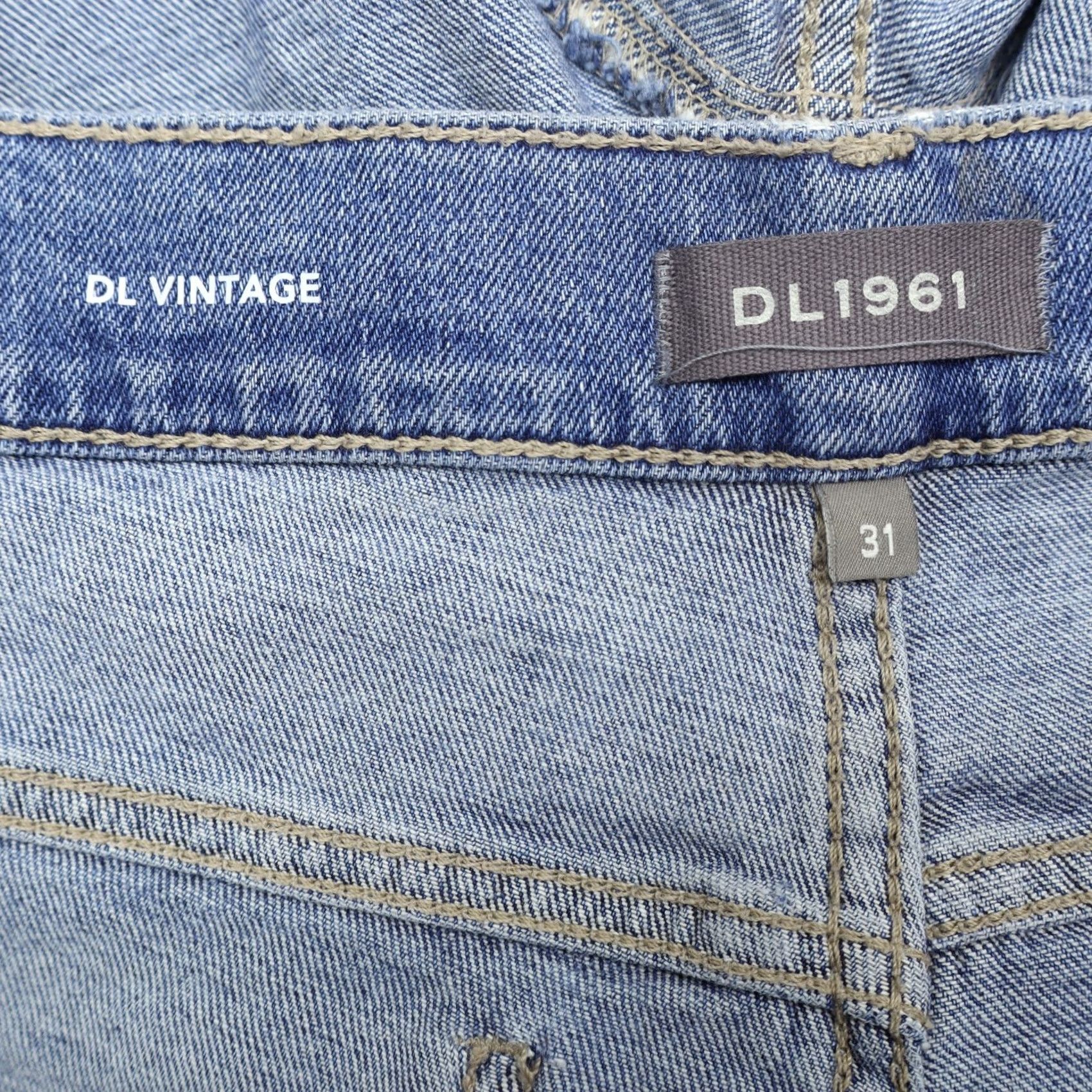 DL1961 DL1961 Women's Patti Straight High Rise Distressed Blue Jeans Sz 31 NEW Size 24" / US 00 / IT 34 - 4 Thumbnail