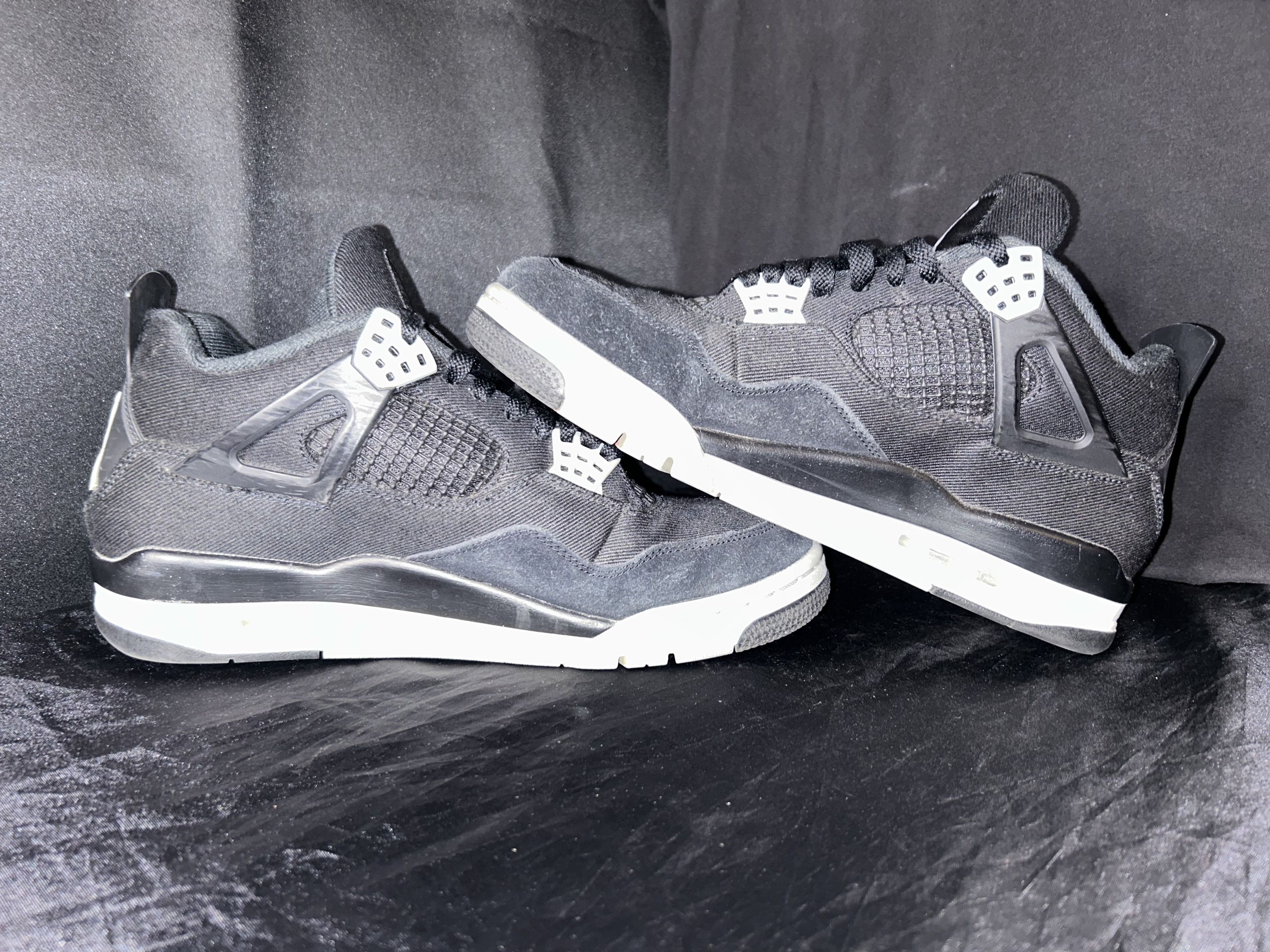Jordan Brand Air Jordan 4 Retro Black Canvas Size US 9.5 / EU 42-43 - 5 Thumbnail