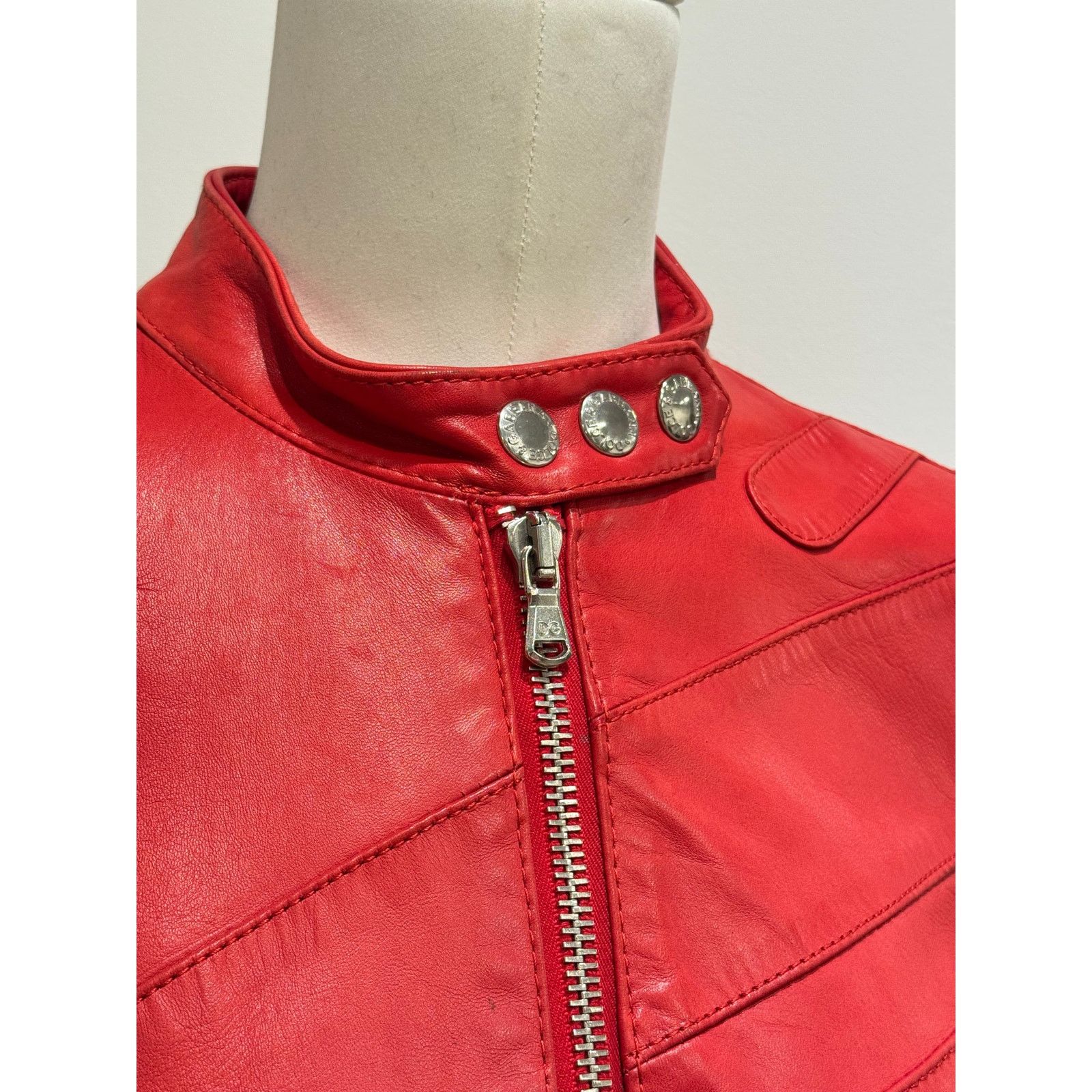 Dolce & Gabbana S/S2001 Dolce & Gabbana runway biker leather jacket Size M / US 6-8 / IT 42-44 - 6 Thumbnail