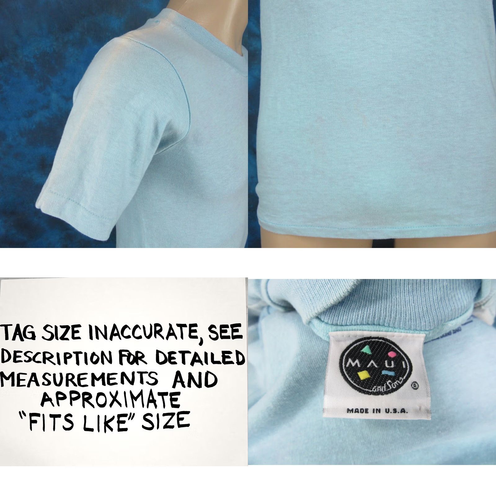Vintage VINTAGE MAUI & SONS Shirt XS 80s 90s A DECADE OF SOUL surf beach single stitch Men Size US XS / EU 42 / 0 - 8 Thumbnail