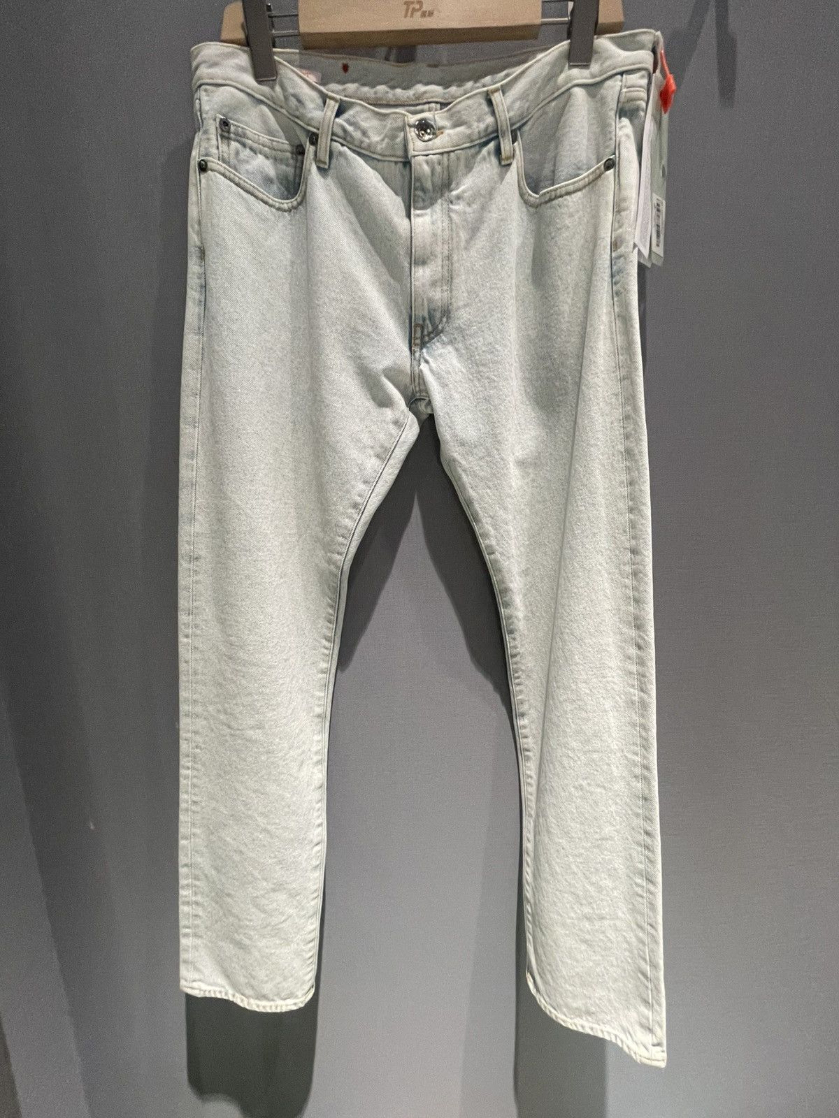 Off-White NWT Off-White Diag Tab Slim Jeans Blue White Size 34 Size US 34 / EU 50 - 1 Thumbnail
