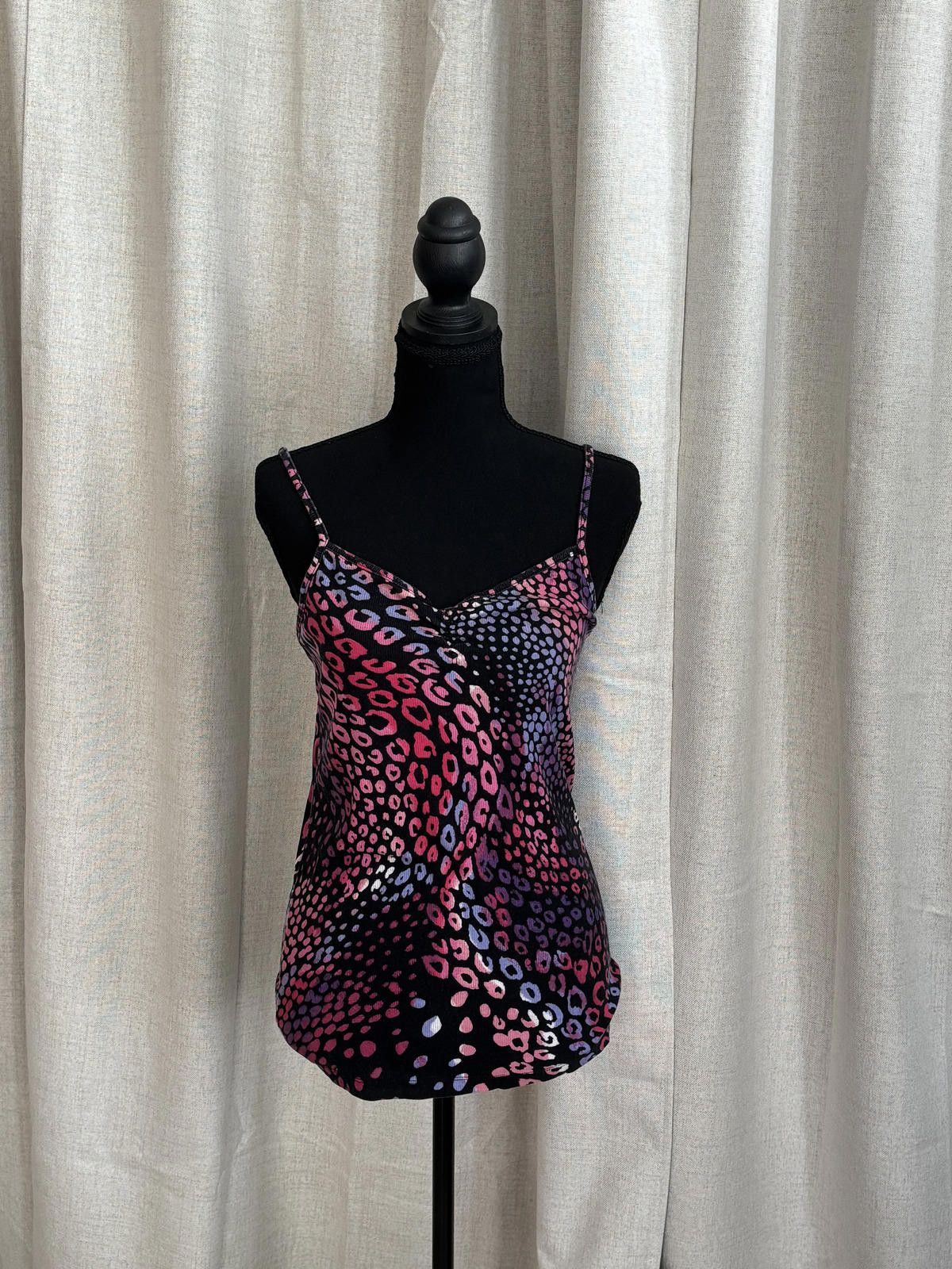Other 90s Grunge Retro Women's Spaghetti Strap Leopard Print Top Size L / US 10 / IT 46 - 1 Thumbnail