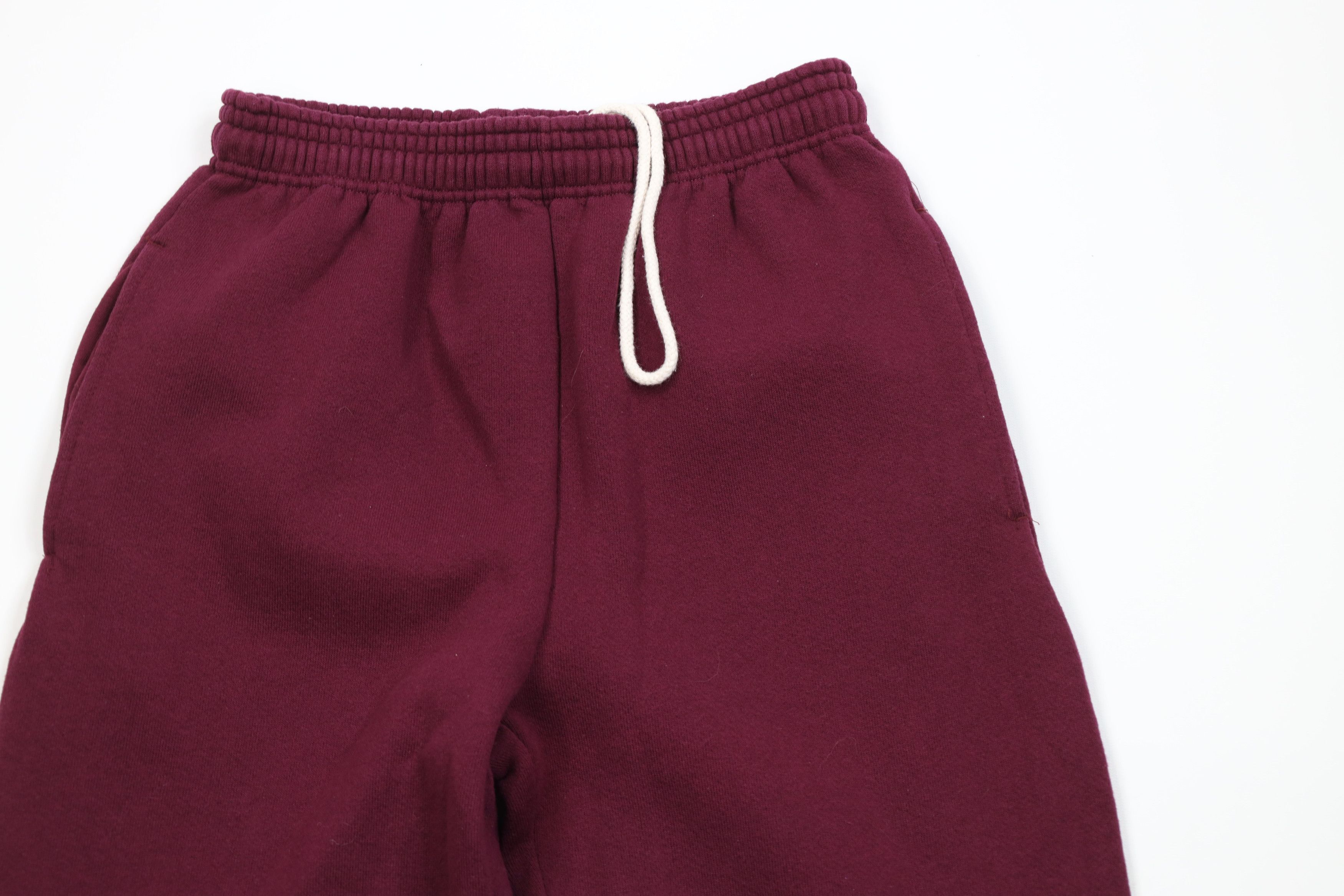 Vintage Vintage 90s Streetwear Heavyweight Sweatpants Joggers Maroon Size US 32 / EU 48 - 2 Thumbnail