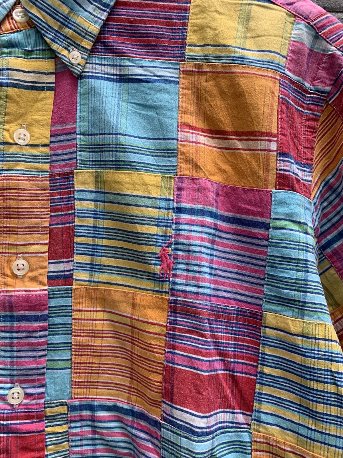Polo Ralph Lauren Vintage POLO RALPH LAUREN Patchwork Shirt Size US L / EU 52-54 / 3 - 6 Thumbnail