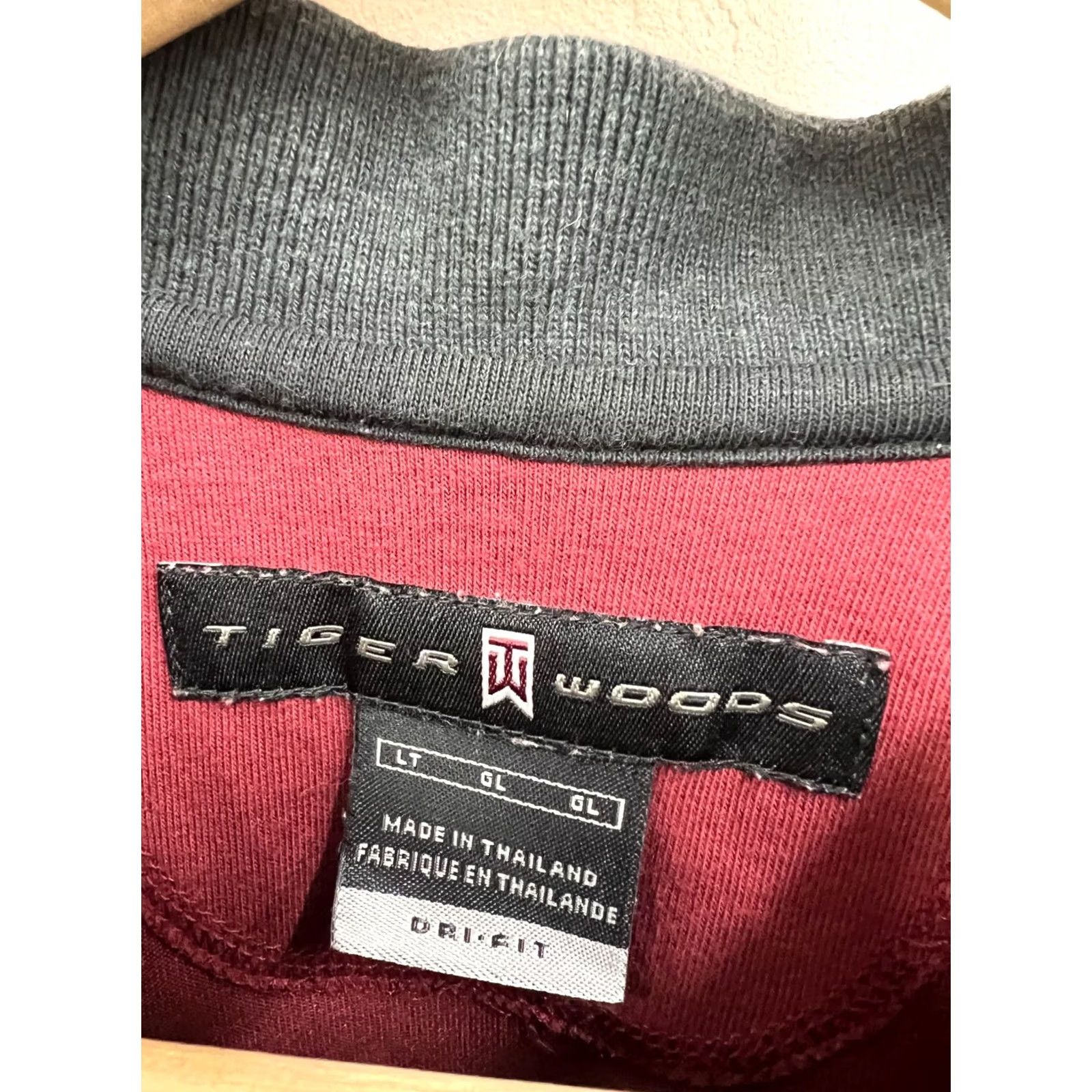 Nike VINTAGE Nike Polo Shirt Dri-Fit Tiger Woods Mens L Burgundy Size US L / EU 52-54 / 3 - 4 Thumbnail