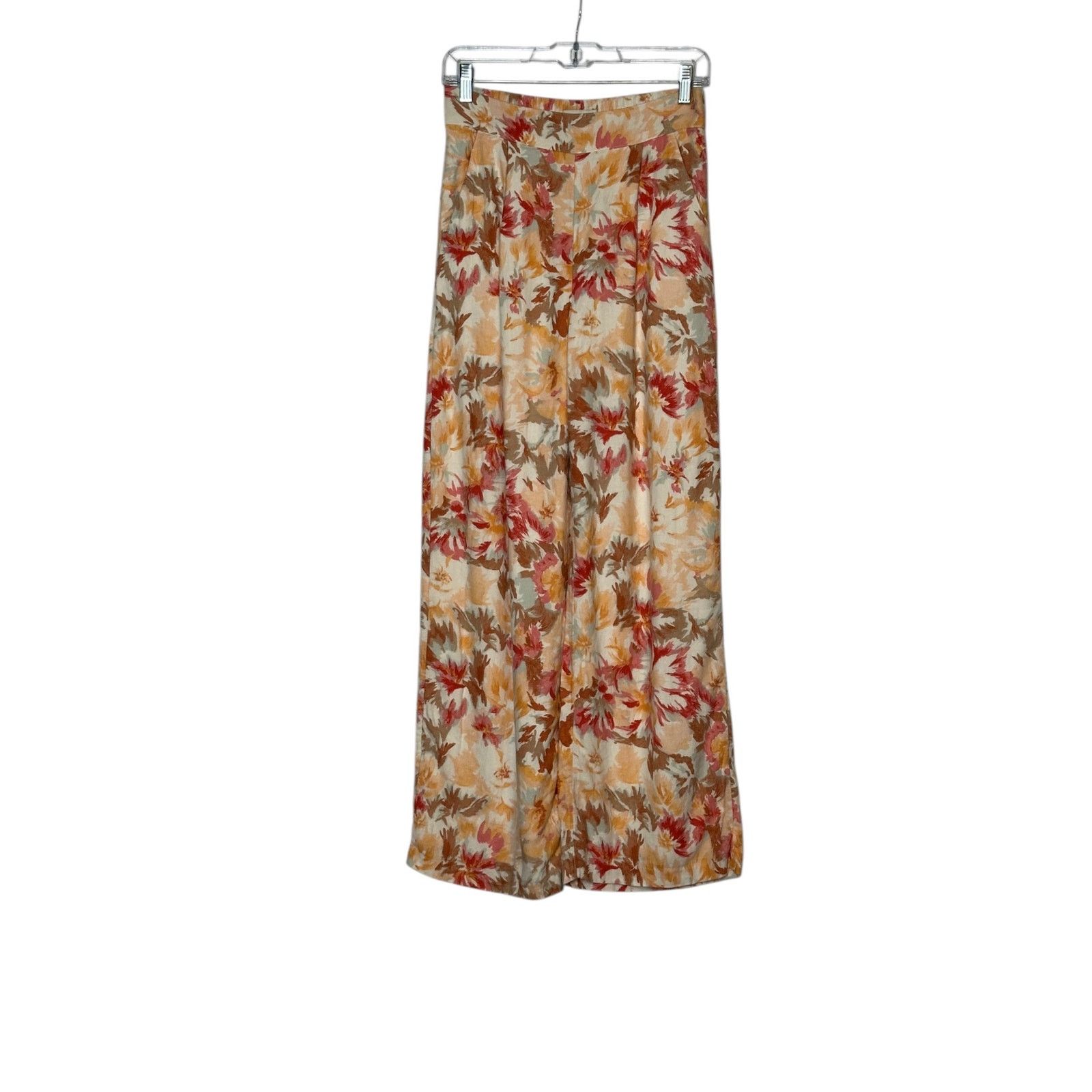 Abercrombie & Fitch Abercrombie & Fitch yellow red floral pleated pants size S Size 30" / US 8 / IT 44 - 10 Thumbnail