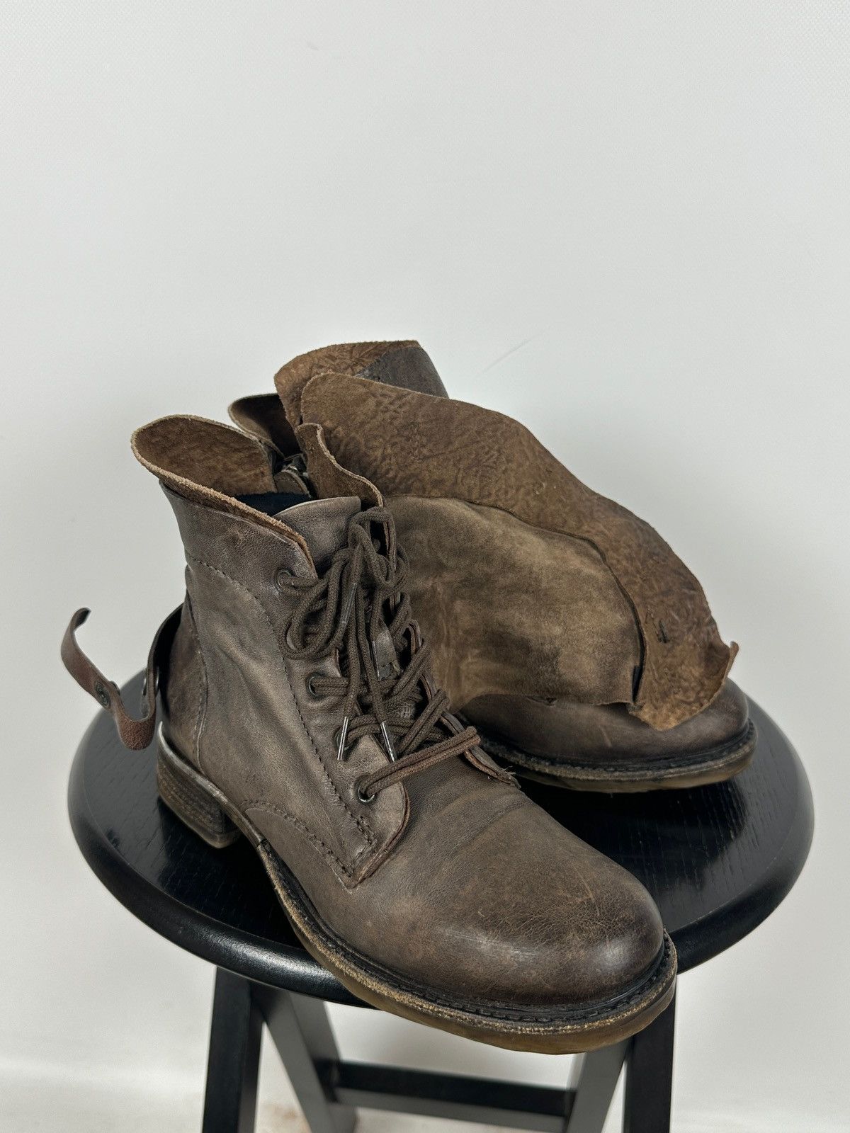 A.S.98 A.S.98. Airstep Brown Leather Buckle Biker Ankle Boots Size US 6 / IT 36 - 13 Thumbnail